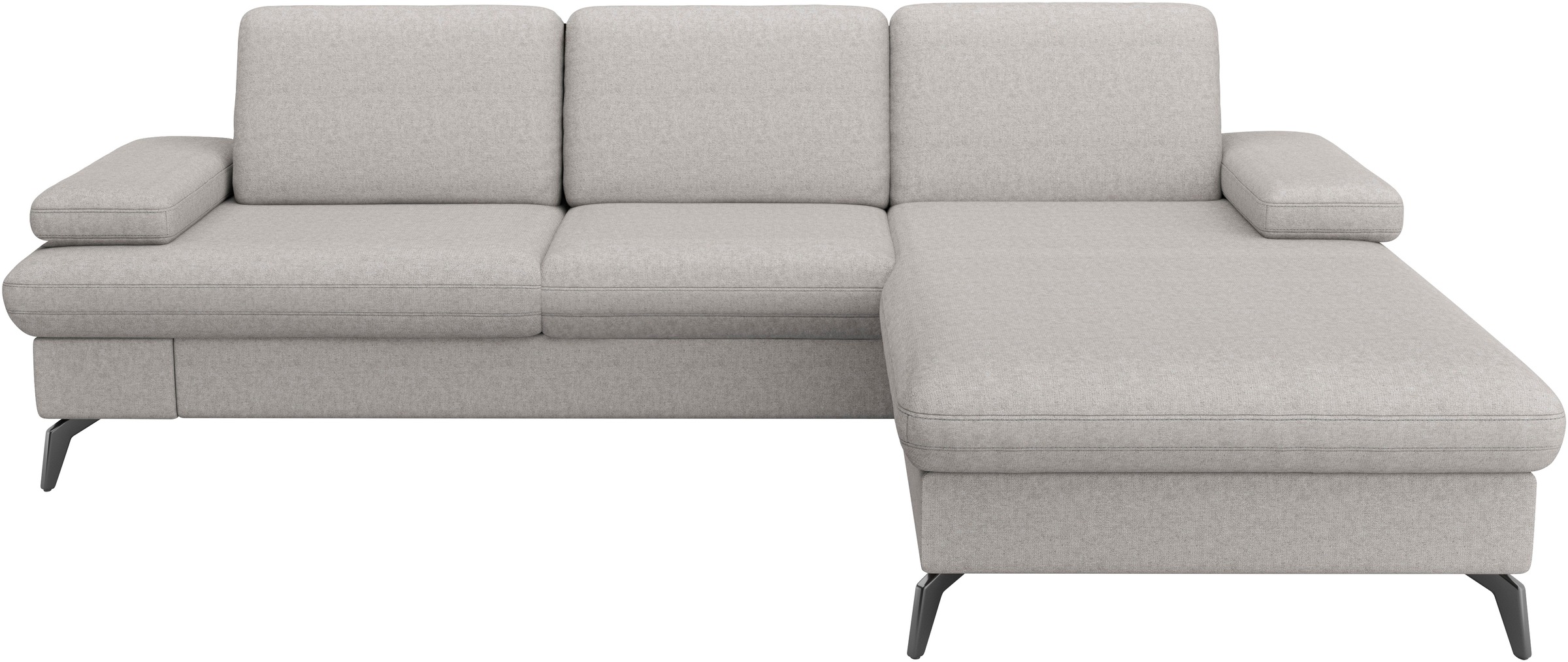 sit&more Ecksofa »Morris Jubi L-Form, B: 247 cm«, mit Armteilfunktion & 1 Zierkissen, optional Bettfunktion