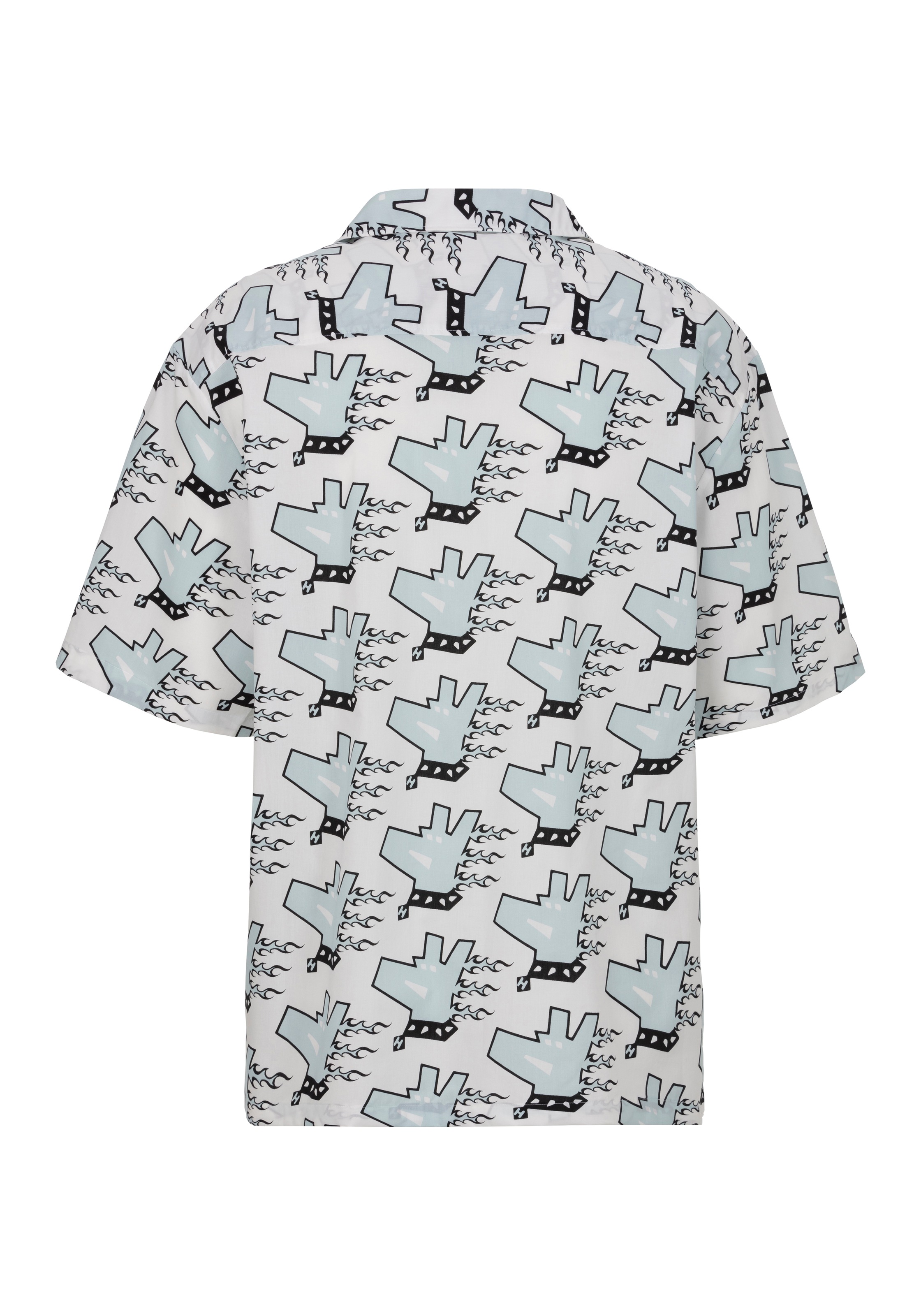 HUGO Blue Kurzarmhemd »Eligino«, mit allover Print, HUGO Doggo, Dogprint