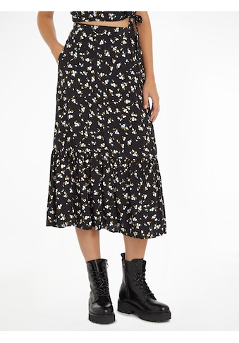 A-Linien-Rock »TJW FLORAL RUFFLE MIDI SKIRT EXT«