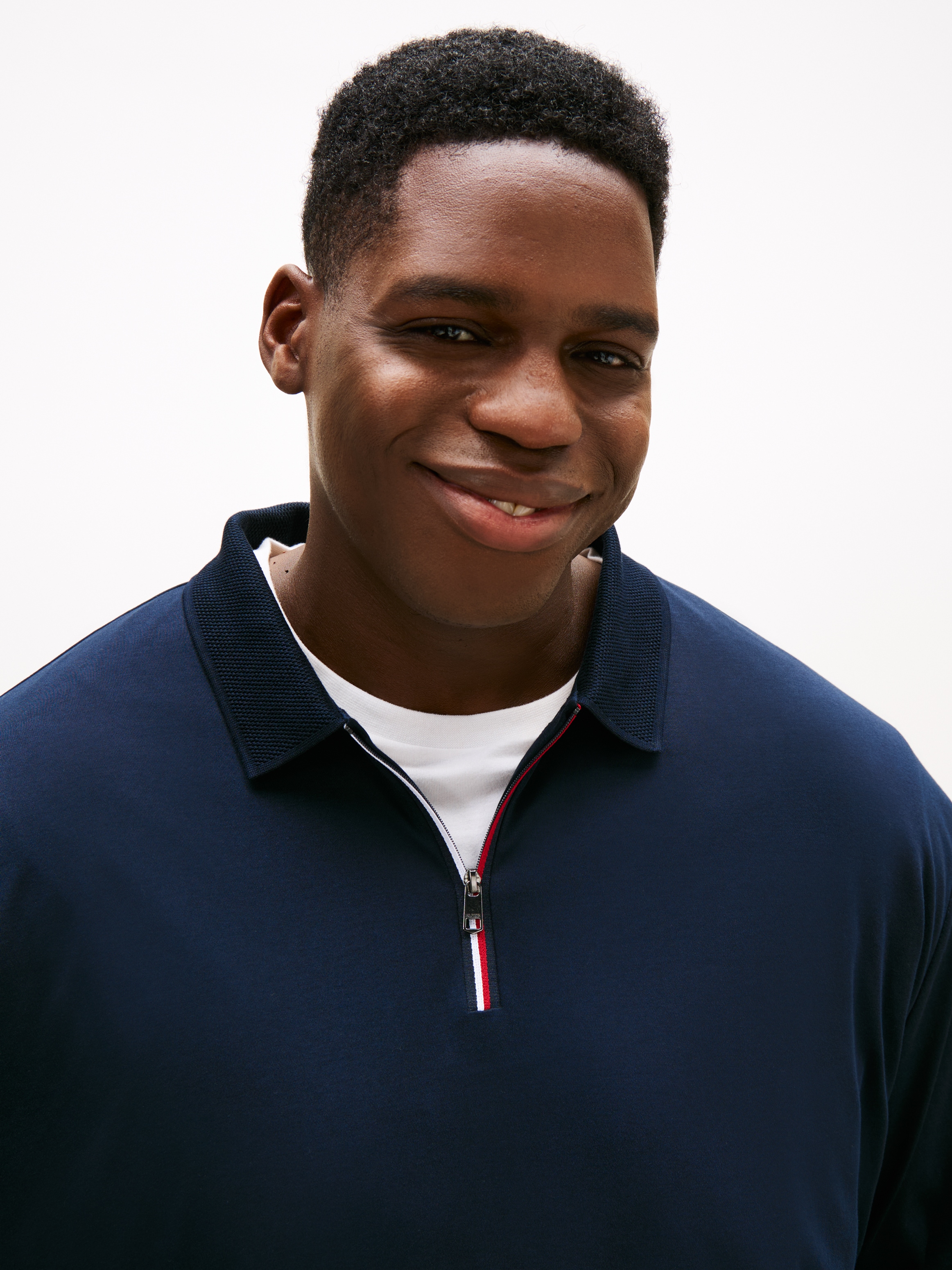 Tommy Hilfiger Big & Tall Langarm-Poloshirt »ZIP INTERLOCK POLO« Große Größen