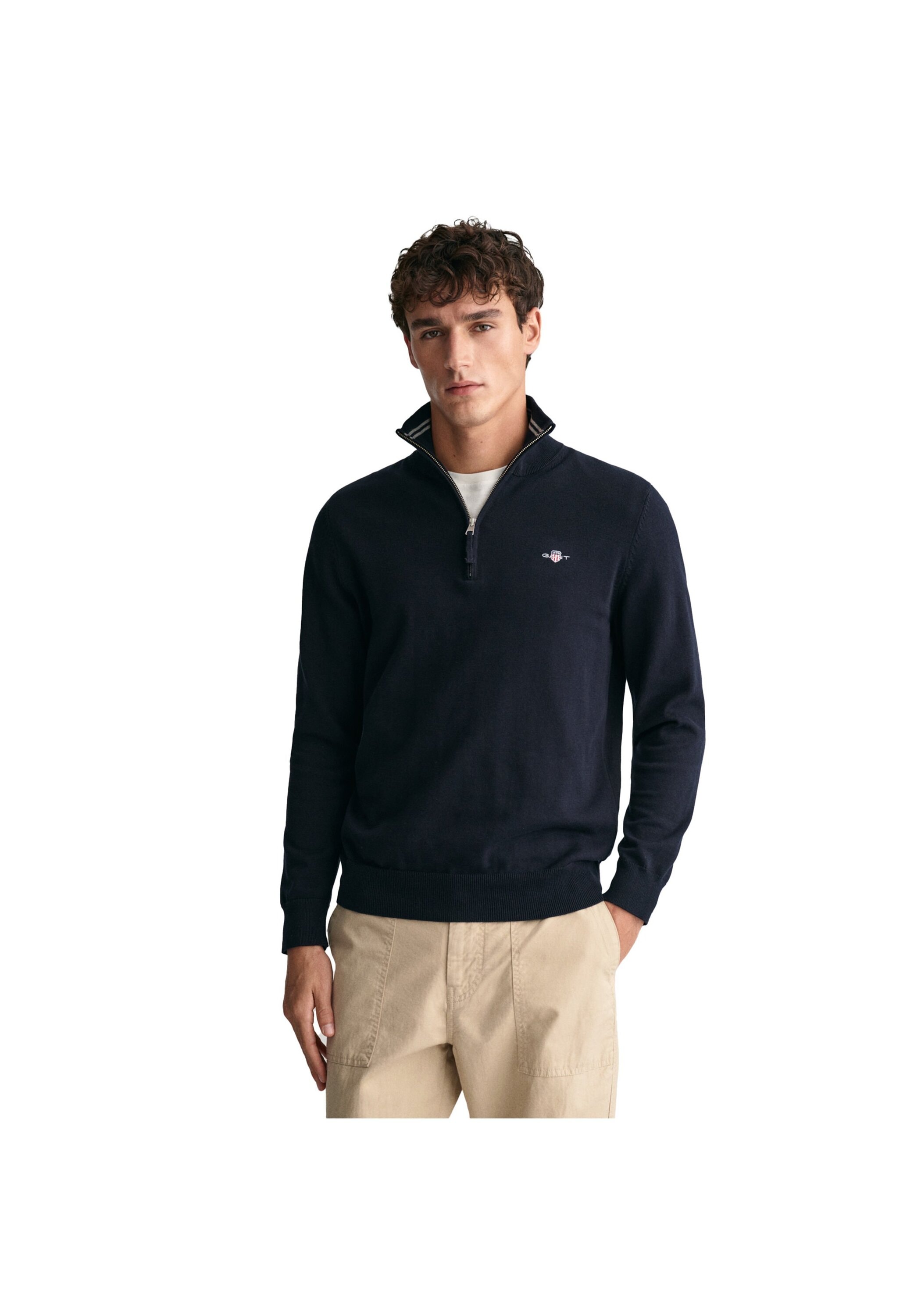 Gant Sweater »Strickpullover CLASSIC COTTON HALF ZIP«