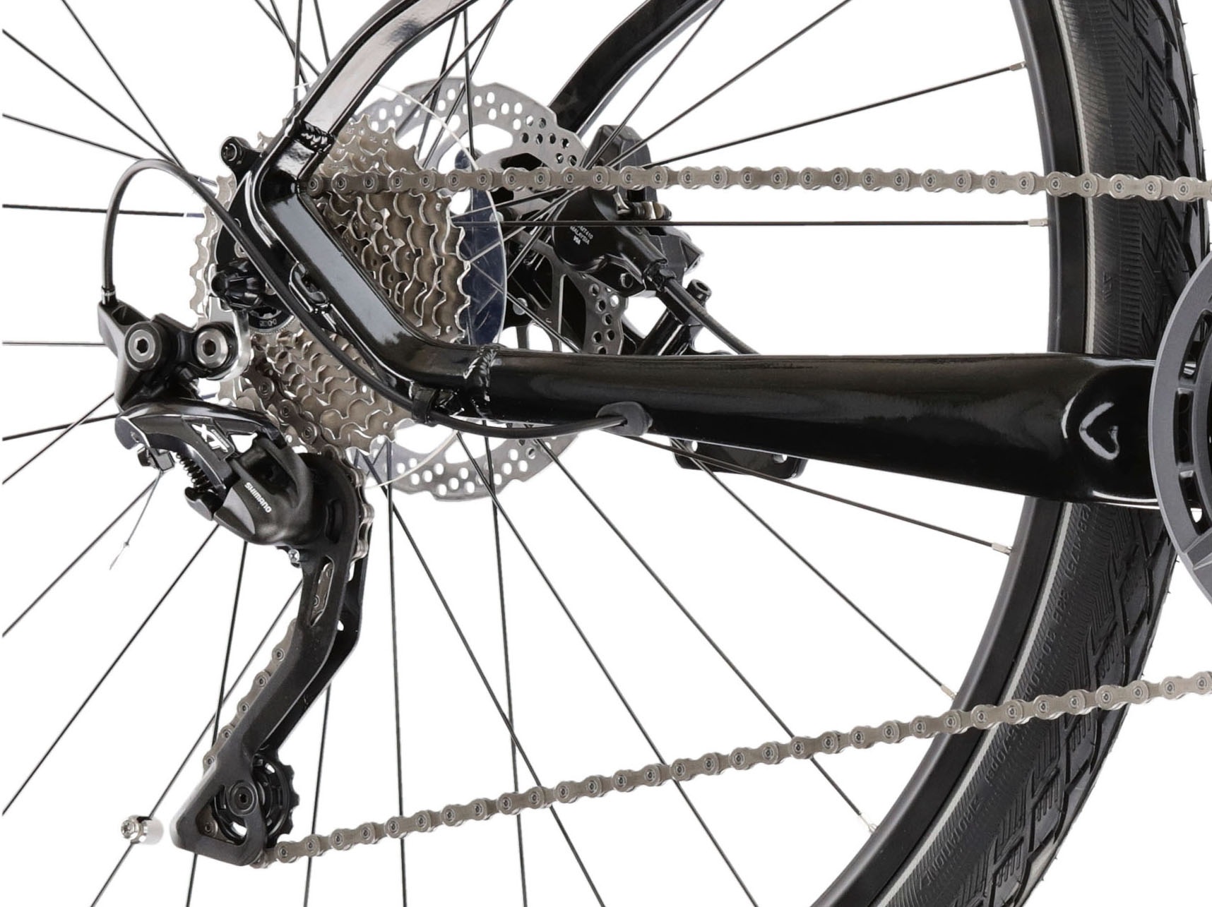 Kross E-Bike »E-Crossrad Evado Hybrid 6.0 28 Zoll schwarz«, 10 Gang, Shimano, DEORE XT T8000, Mittelmotor 250 W, Pedelec, Elektrofahrrad für Damen und Herren