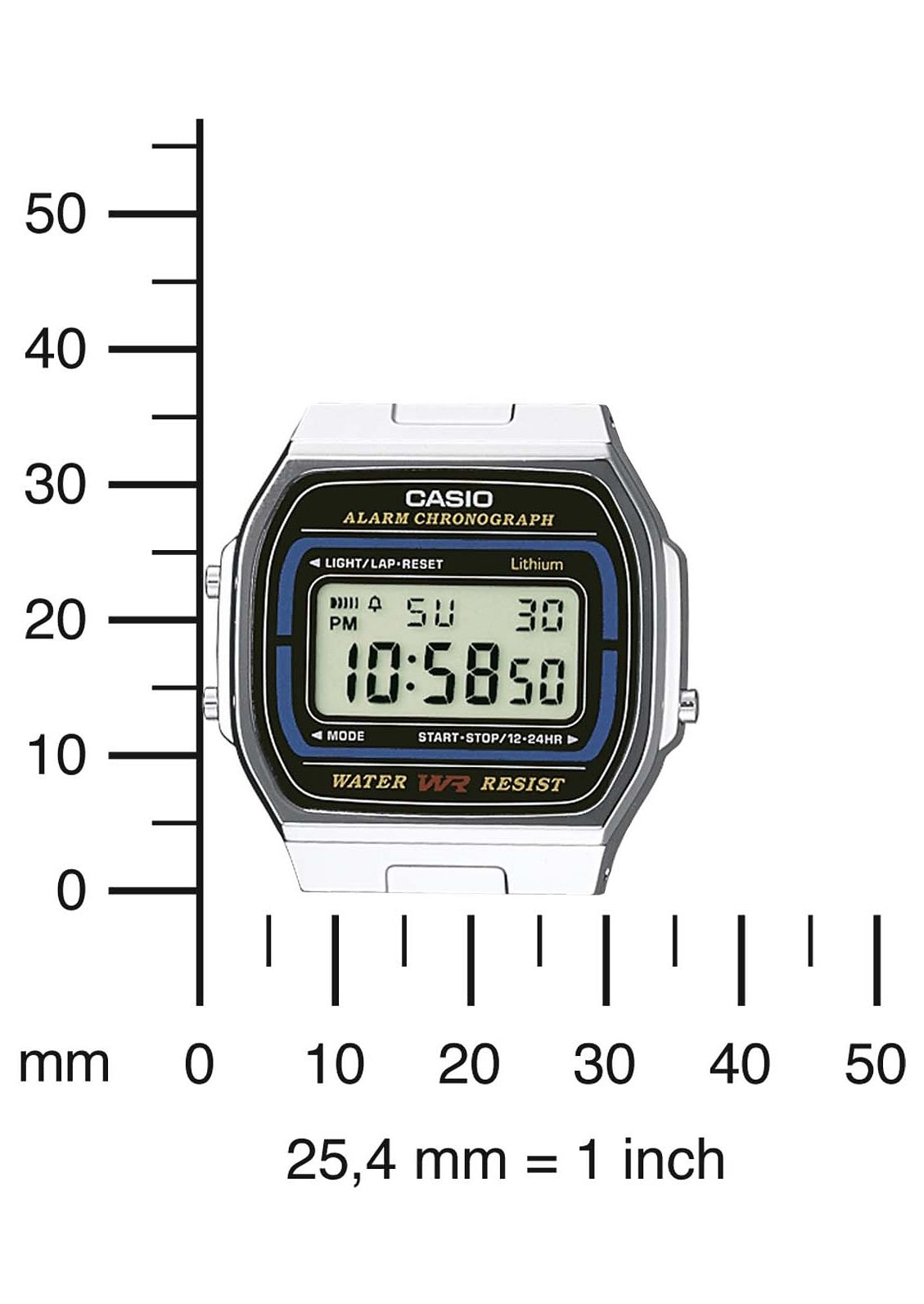 CASIO VINTAGE Chronograph »A164WA-1VES«, Quarzuhr, Armbanduhr, Damen, Herren, digital, retro, Stoppfunktion