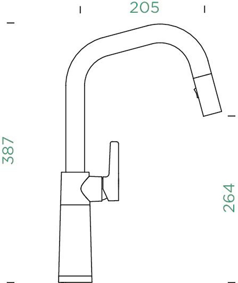 Schock Küchenarmatur »SC-530 SB«, ausziehbar, Strahl-Brause, Rückflussverhinderer, Schwenkbereich 120°