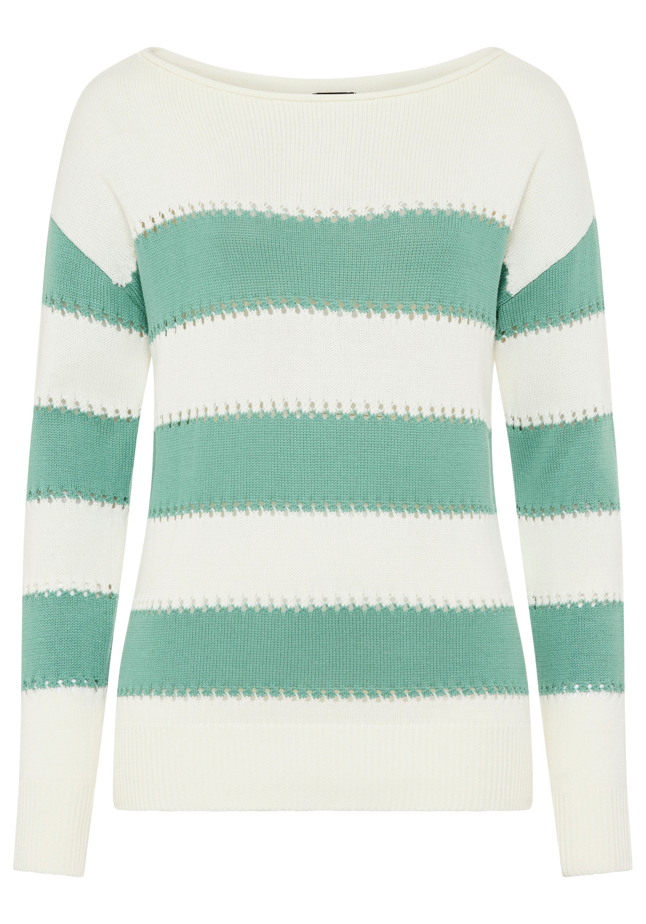 Laura Scott Streifenpullover »in sommerlichem Look« leichter Sommerpullover mit modernem Lochmuster