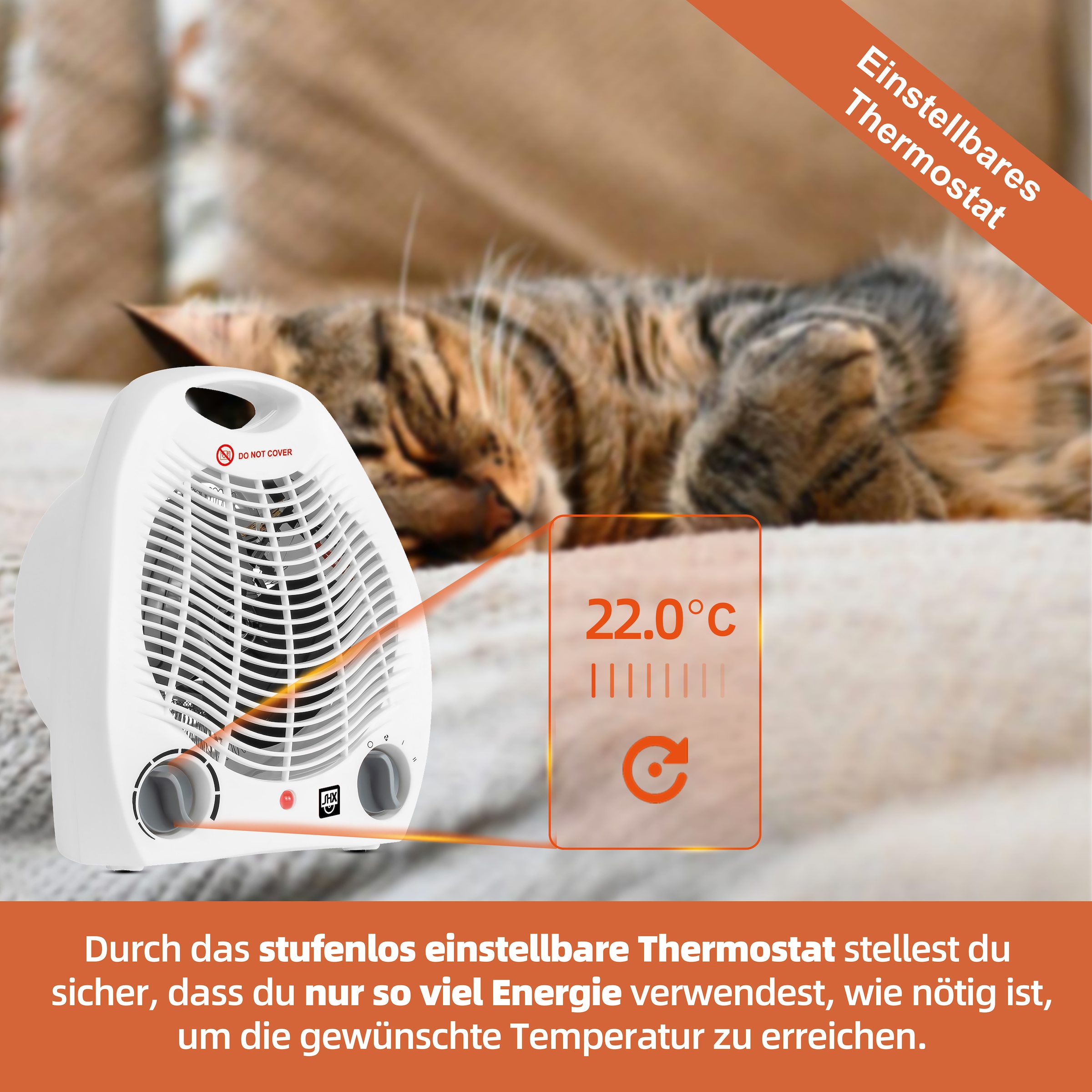 SHX Heizlüfter »SHX01HL2000«, 2000 W, einfache Bedienung, 2000W