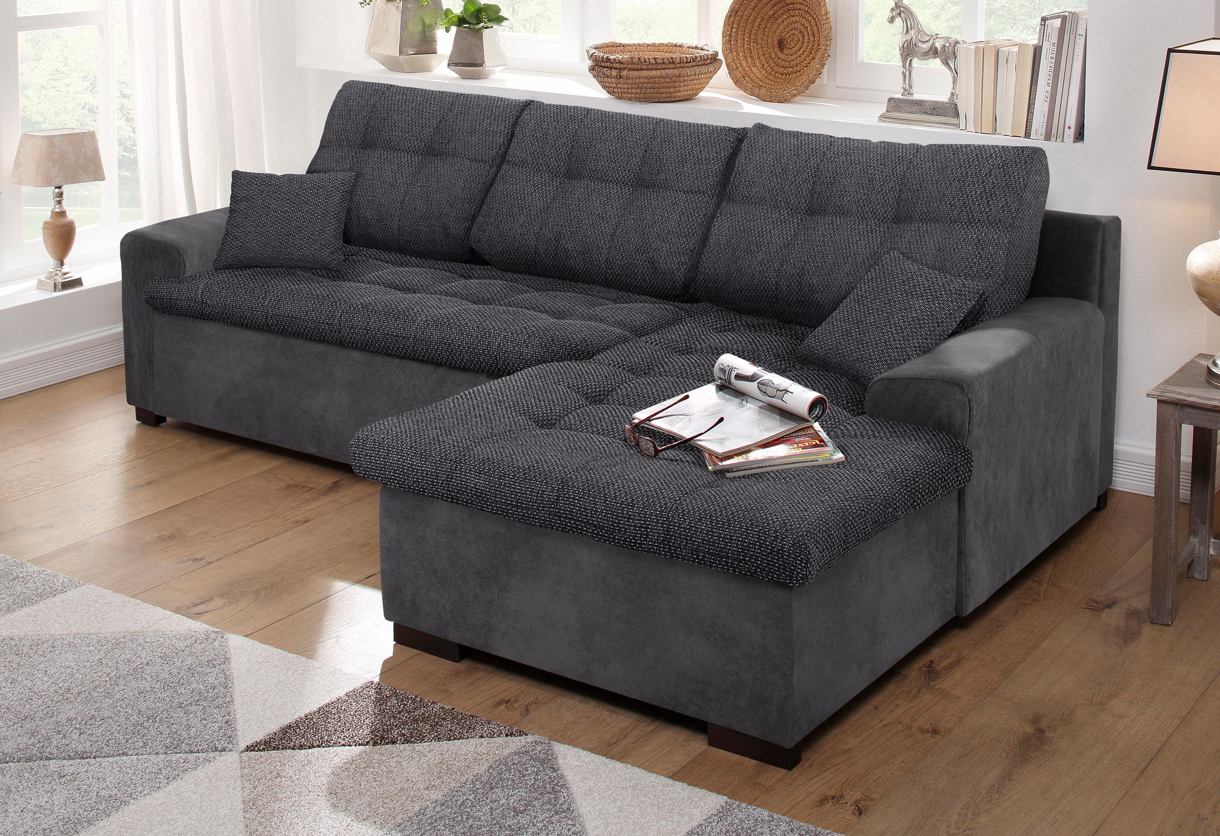 Home affaire Ecksofa »Föhr L-Form«, wahlweise mit Bettfunktion