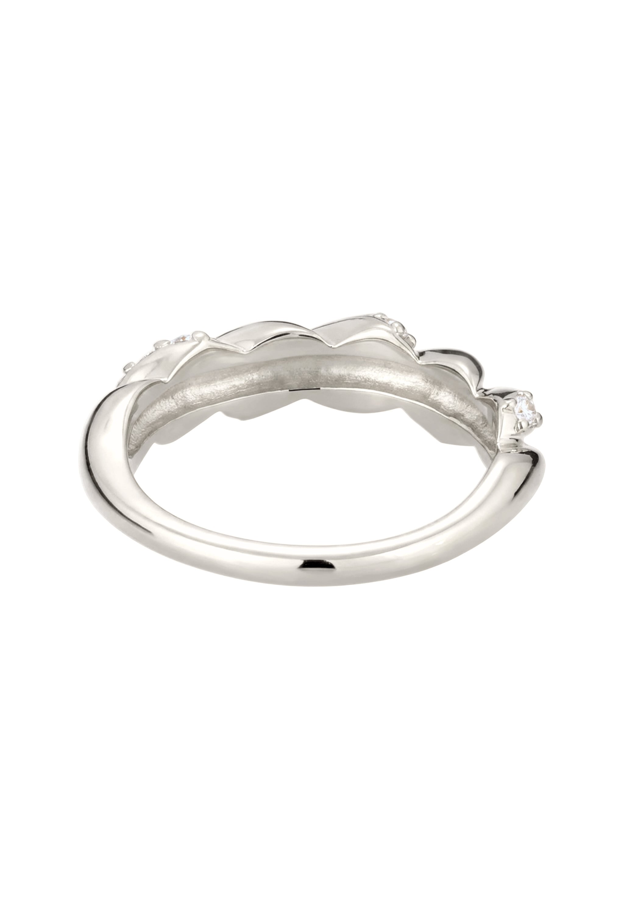 Elli Silberring »Ring Twisted Look mit Kristallen von Swarovski® 925 Sterling Silber«