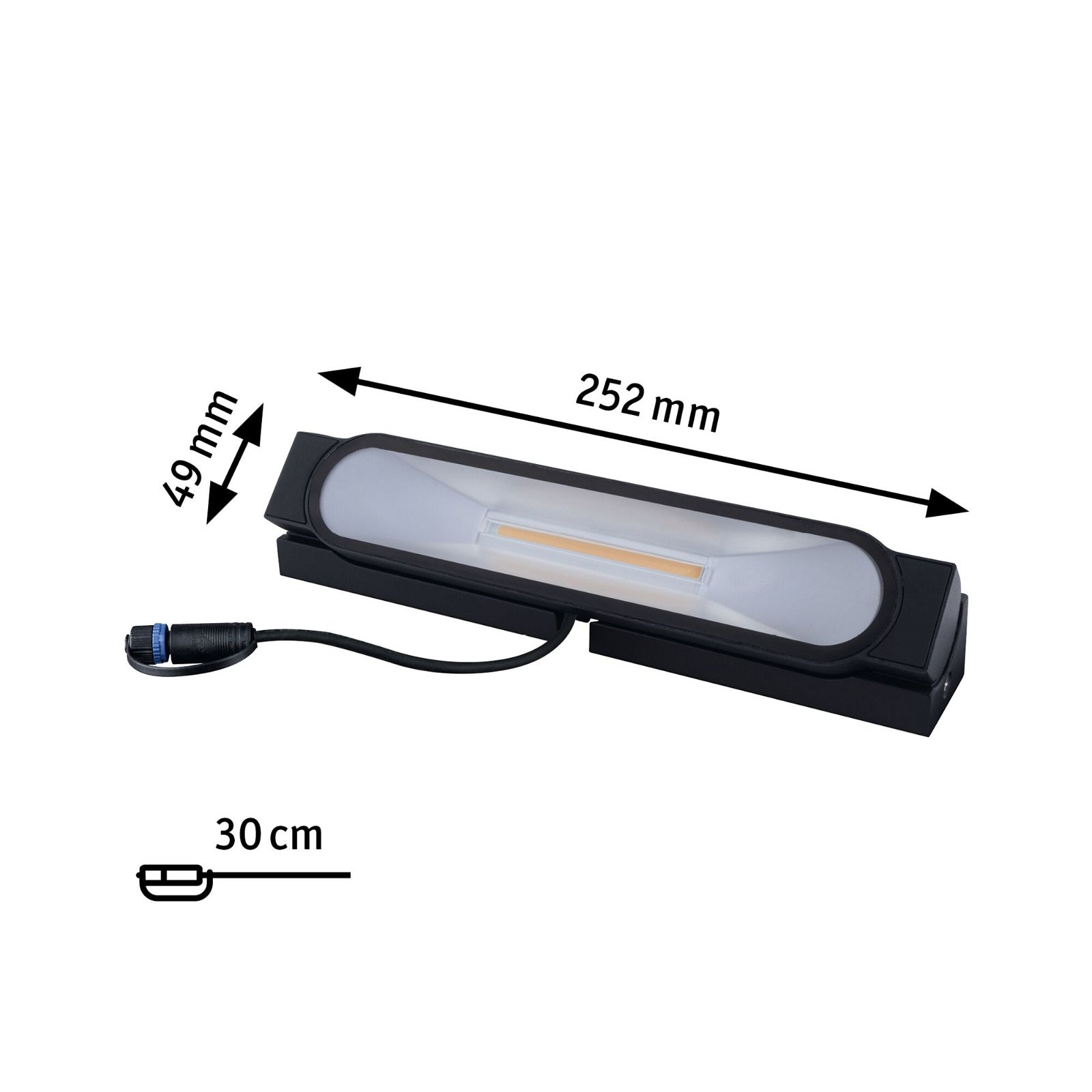 Paulmann LED Gartenstrahler »Plug & Shine Wandfluter Ito Einzelleuchte IP67 3000K 6,1W Anthrazit«, 1 flammig
