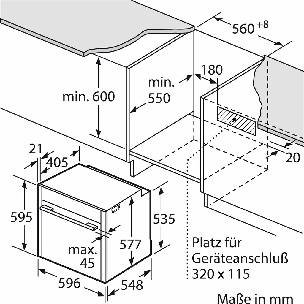 NEFF Einbaubackofen »B15CR22N1«, N 70, B15CR22N1, mit Teleskopauszug nachrüstbar, easyClean