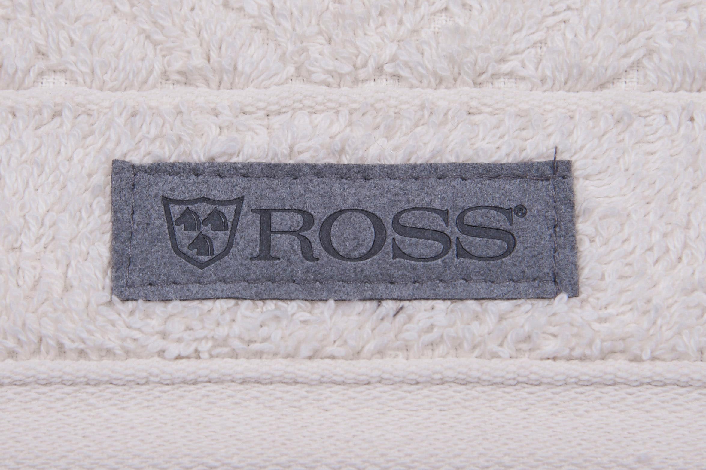 ROSS Gästehandtuch »Smart«, (6 St.), Uni-Rippe mit Velourslabel