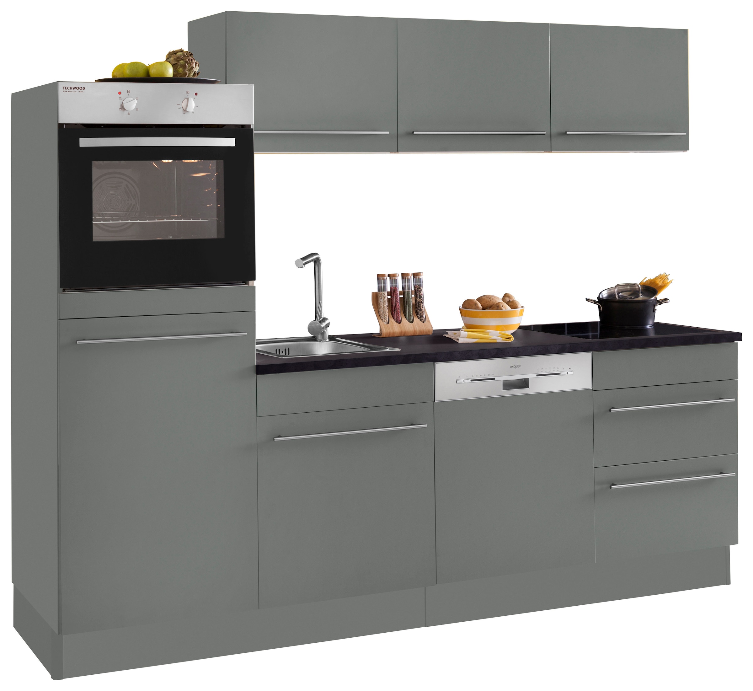 OPTIFIT Küche »Bern«, Breite 240 cm, wählbar mit E-Geräten, Stärke der auf Rechnung Arbeitsplatte kaufen