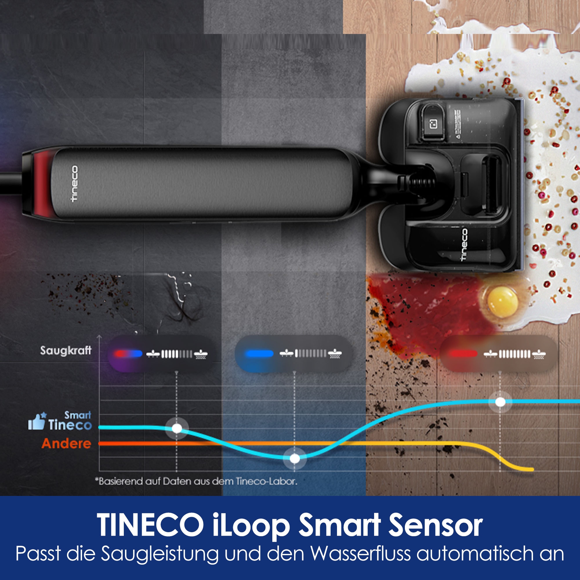 Tineco Nass-Trocken-Sauger »FLOOR ONE S7 Artist Premium, 22kpa Saugleistung« 50 Min Akku, Tierhaarfilter, Anti-Allergiker, Doppeltank
