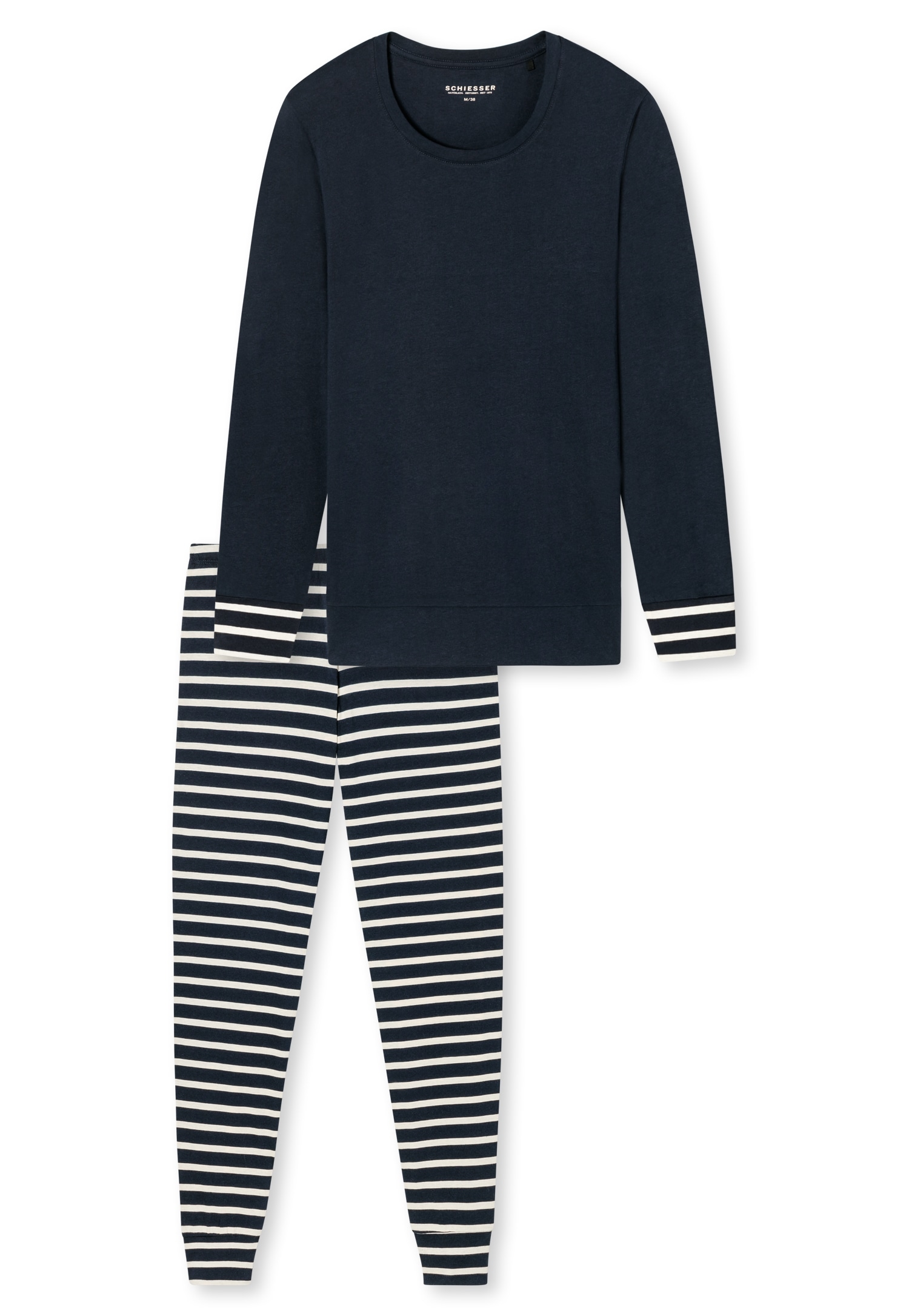 Schiesser Schlafanzug »Casual Essentials«, (2 tlg.), mit angenehmen Bündchen