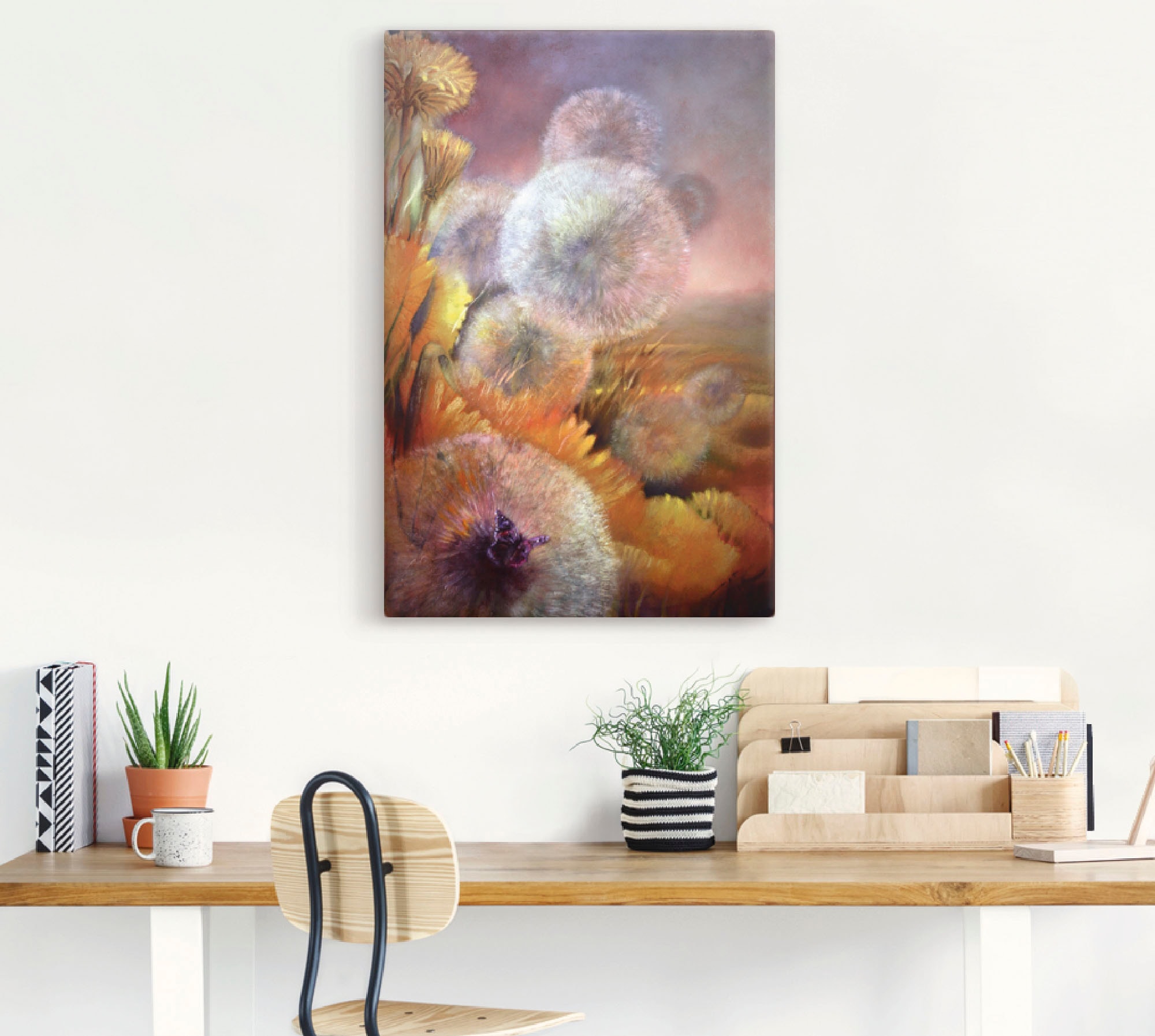 Artland Wandbild »Löwenzahn und Schmetterling« 1 Stk. tlg. als Leinwandbild, Poster in verschied. Größen