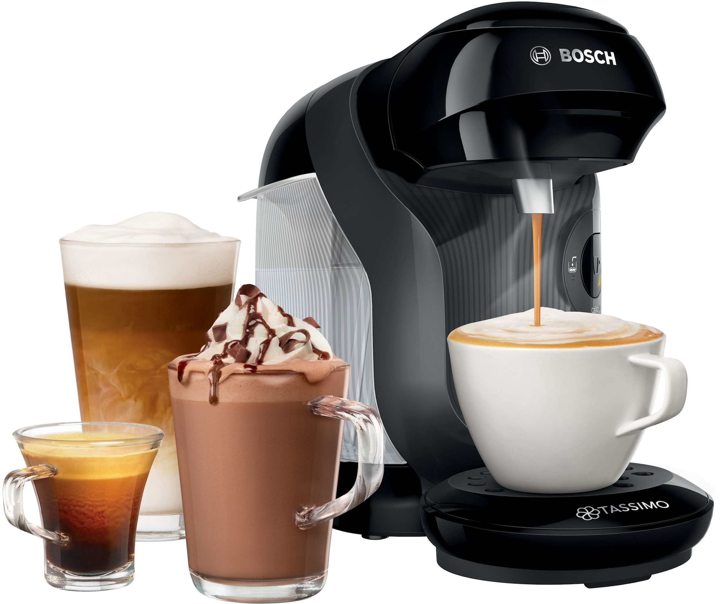 TASSIMO Kapselmaschine »Style TAS1102, über 70 Getränke, platzsparend«, geeignet für alle Tassen, Wassertank 0,7 L, schwarz/anthrazit