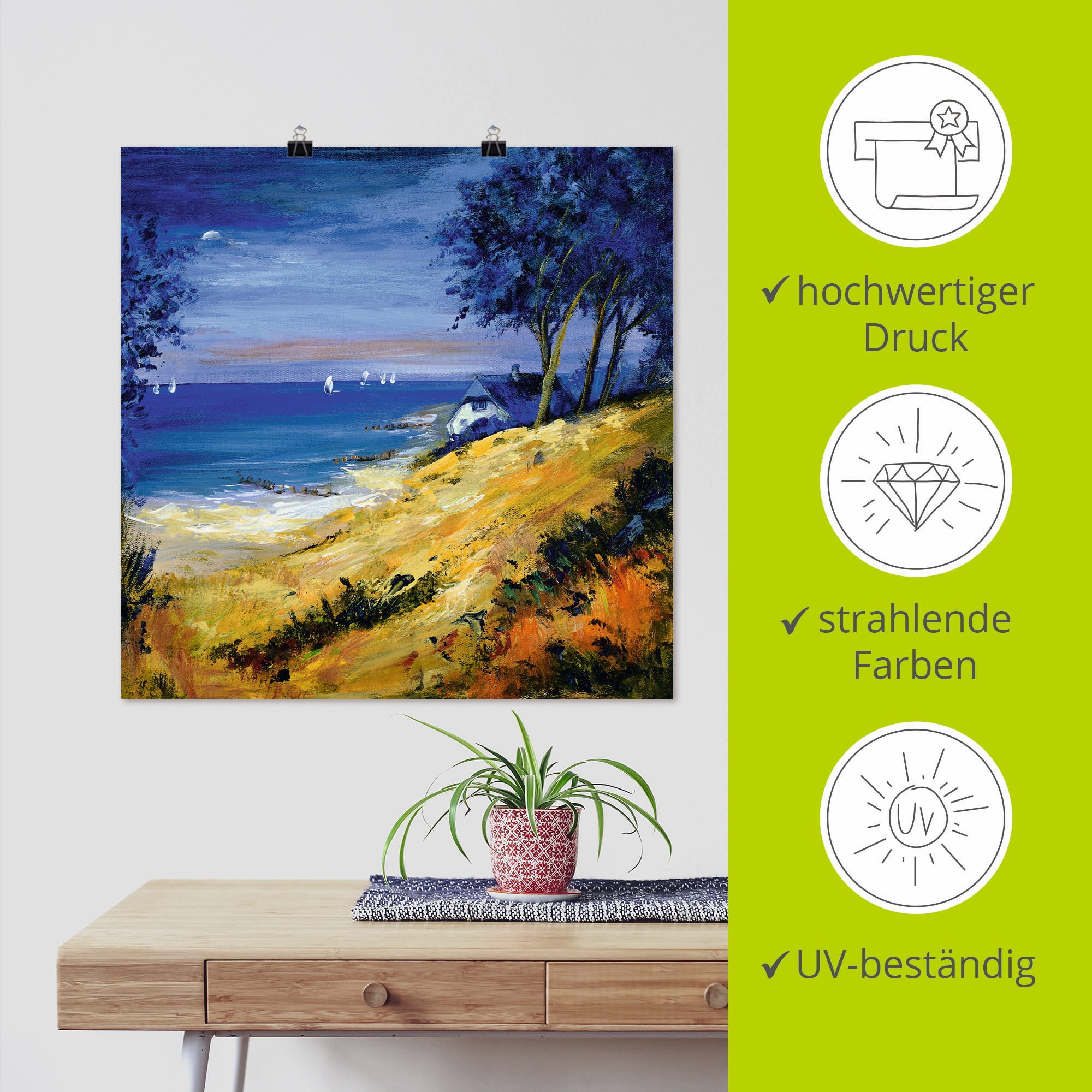 Artland Wandbild »Das Meer zu Hause« Gewässer 1 Stk. tlg. als Leinwandbild, Poster in verschied. Größen