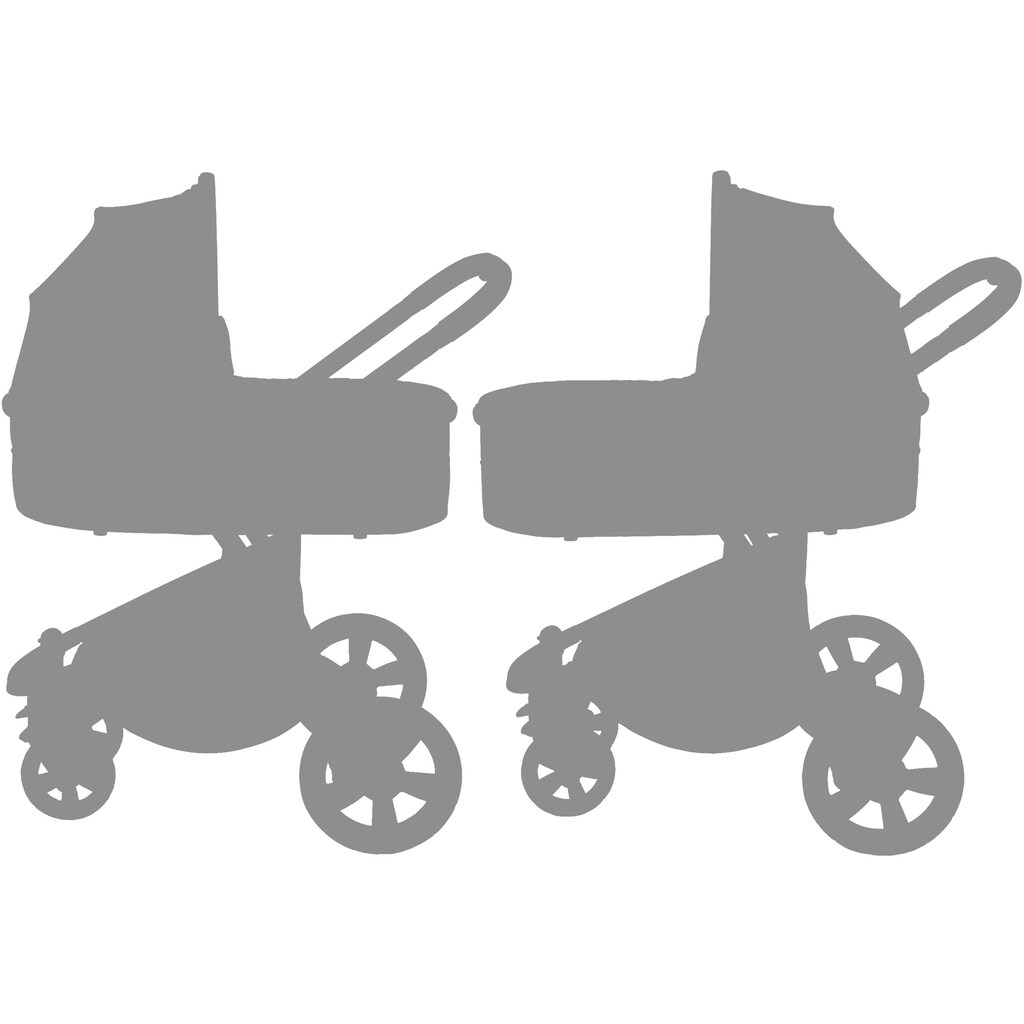 BabyGo Kombi-Kinderwagen »Spring, grey«, 15 kg, ; Kinderwagen