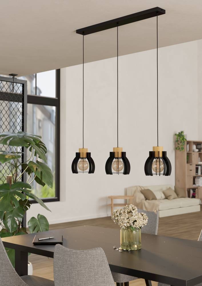 EGLO Hängeleuchte »STILLINGTON 1« E27 1 Stk. Pendelleuchte, Hängeleuchte, Industrial Stil, Schwarz, Hängelampe