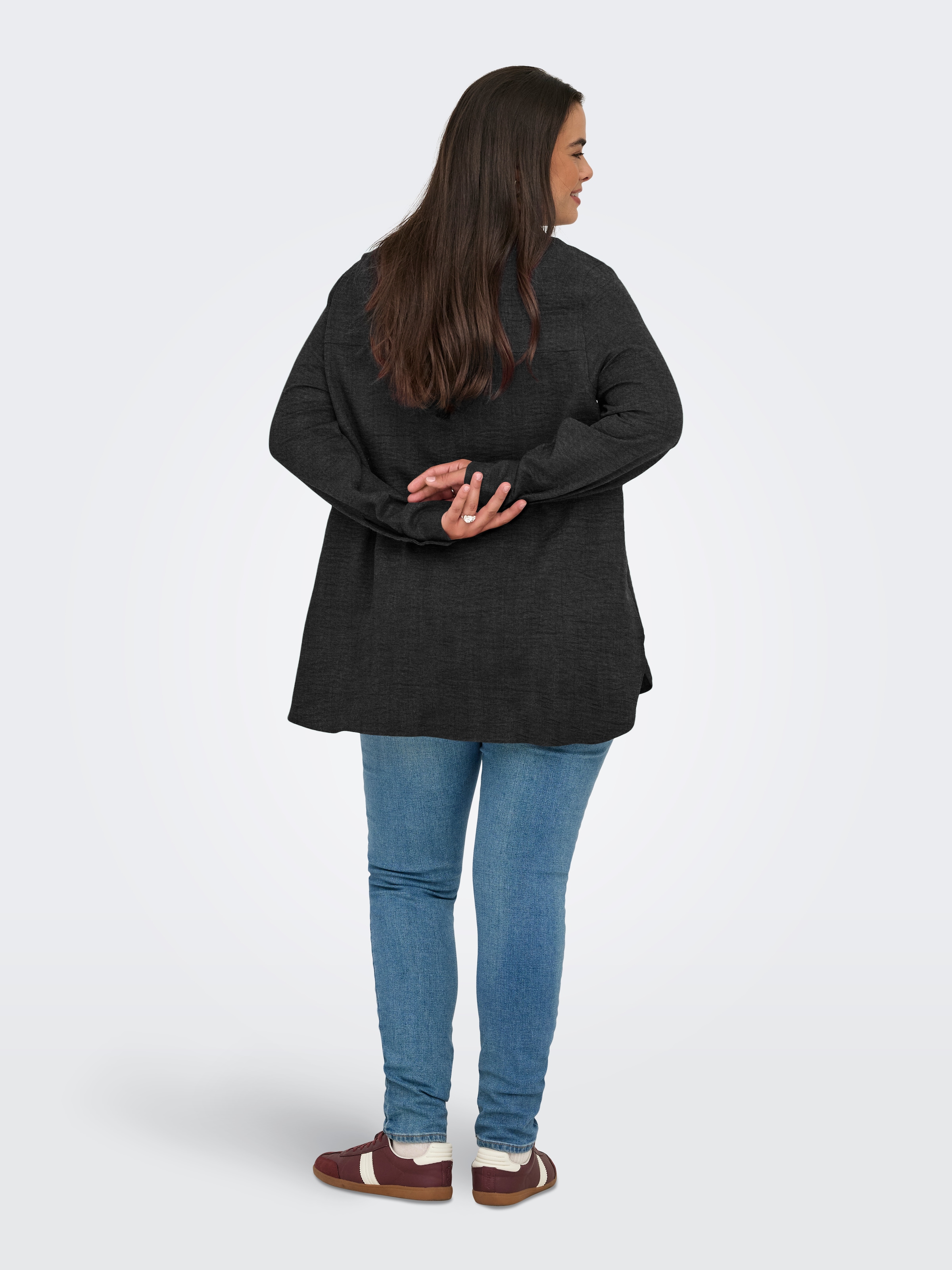 ONLY CARMAKOMA Hemdbluse »CARBAY LS SHIRT WVN BF«