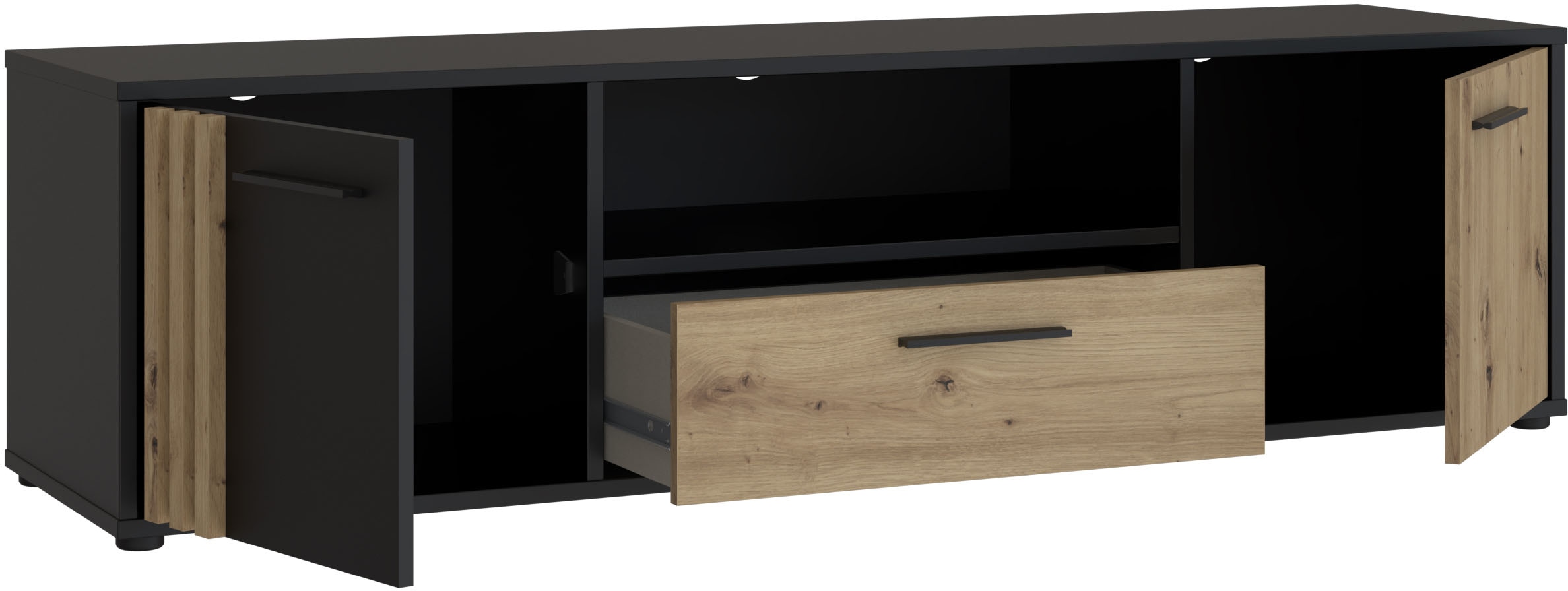 FORTE Lowboard »Cardigan TV-Board, TV-Schrank«, TV-Board, 2 farbig, Stauraum Kabelführung