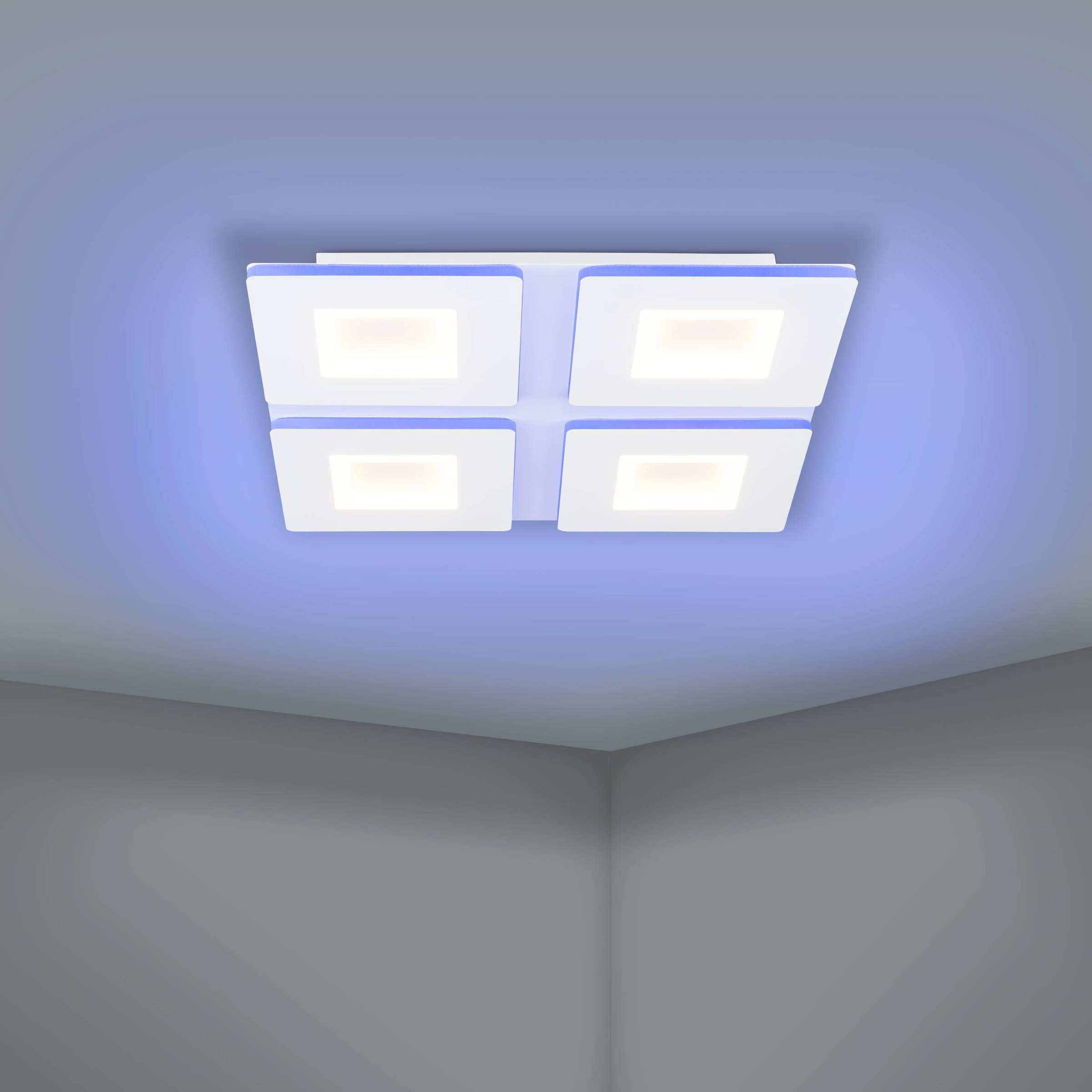 EGLO Deckenleuchte »Padrogiano-Z Deckenlampe, ZigBee 3.0, App und Sprachsteuerung, Lampe« LED-Modul 1 Stk. Kaltweiß | RGB ZigBee, App und Sprachsteuerung Alexa, RGB, dimmbar, 45 x 45 cm