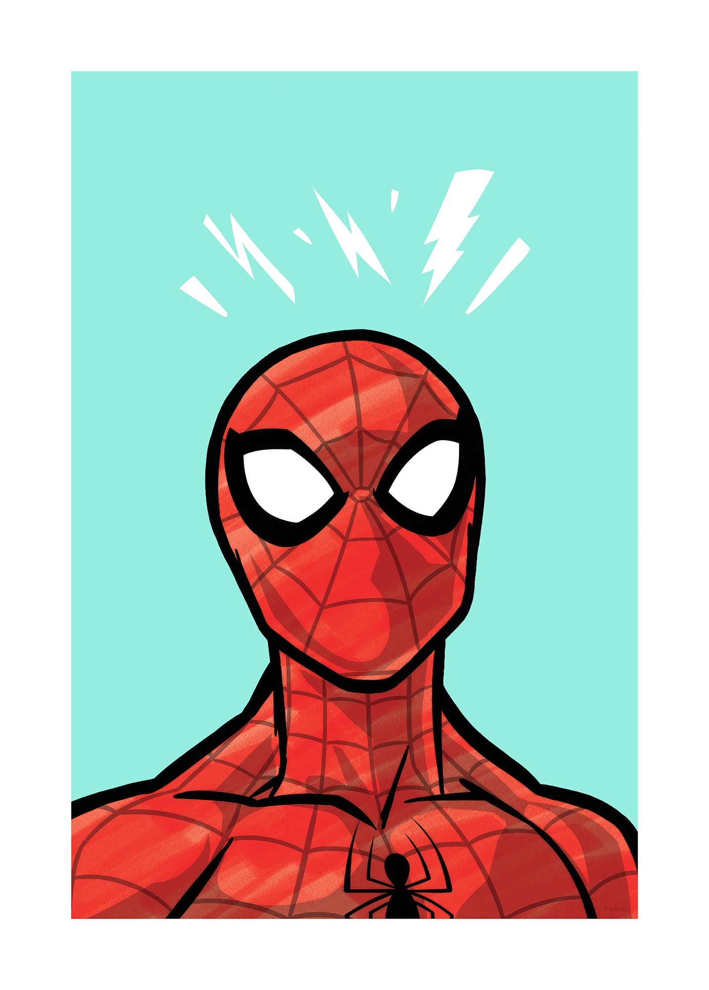 Komar Wandbild »Spider-Man Danger Ahead«, Disney, (Set, 1 St.), 30 x 40 cm (Breite x Höhe) - Kinderzimmer, Dekoration