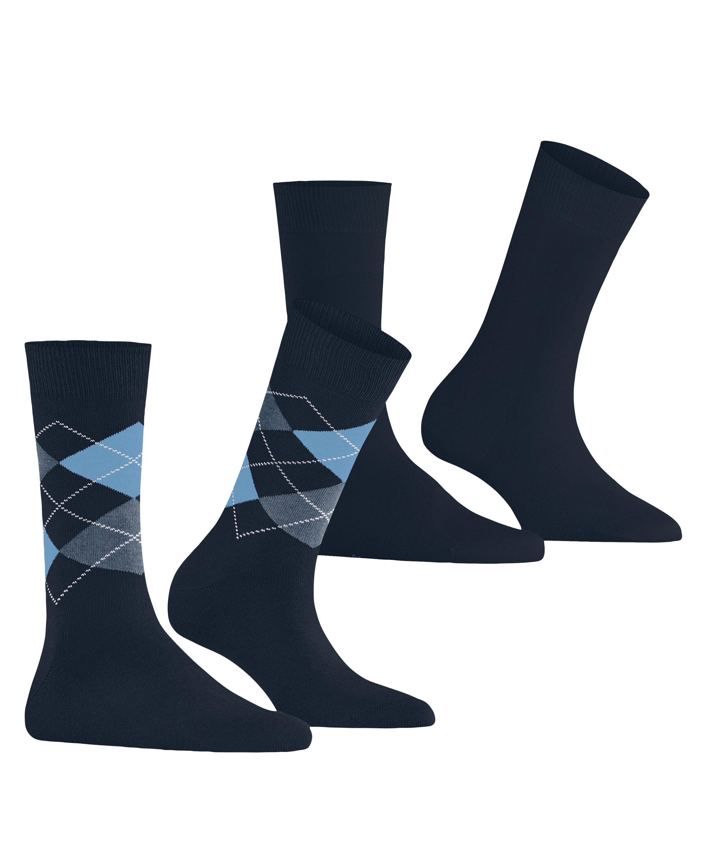 Burlington Socken »Everyday Mix« 2 Paar,  Einheitsgröße 36-41, unifarben und Argyle-Muster