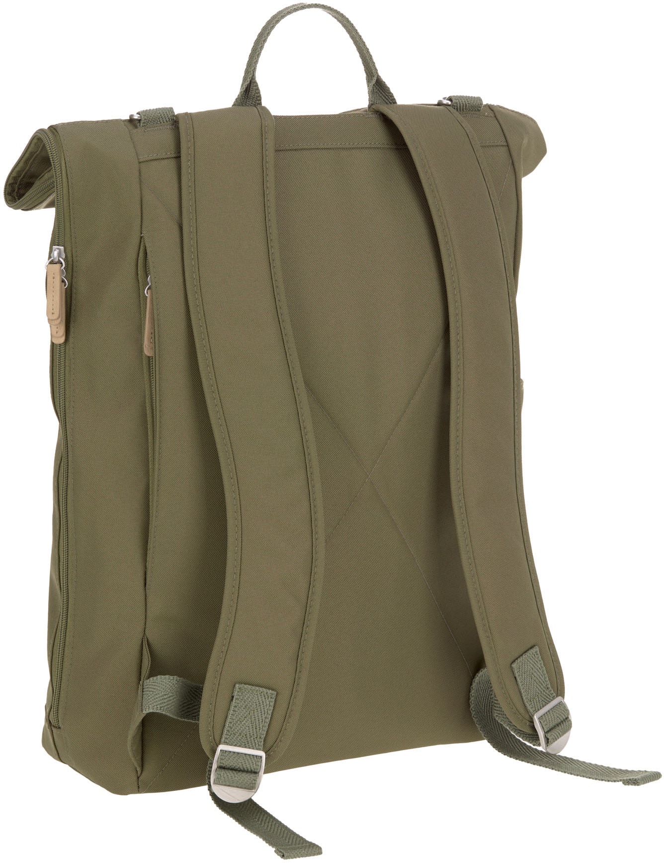 LÄSSIG Wickelrucksack »Green Label, Rolltop, Olive«, PETA-approved vegan; zum Teil aus recyceltem Material