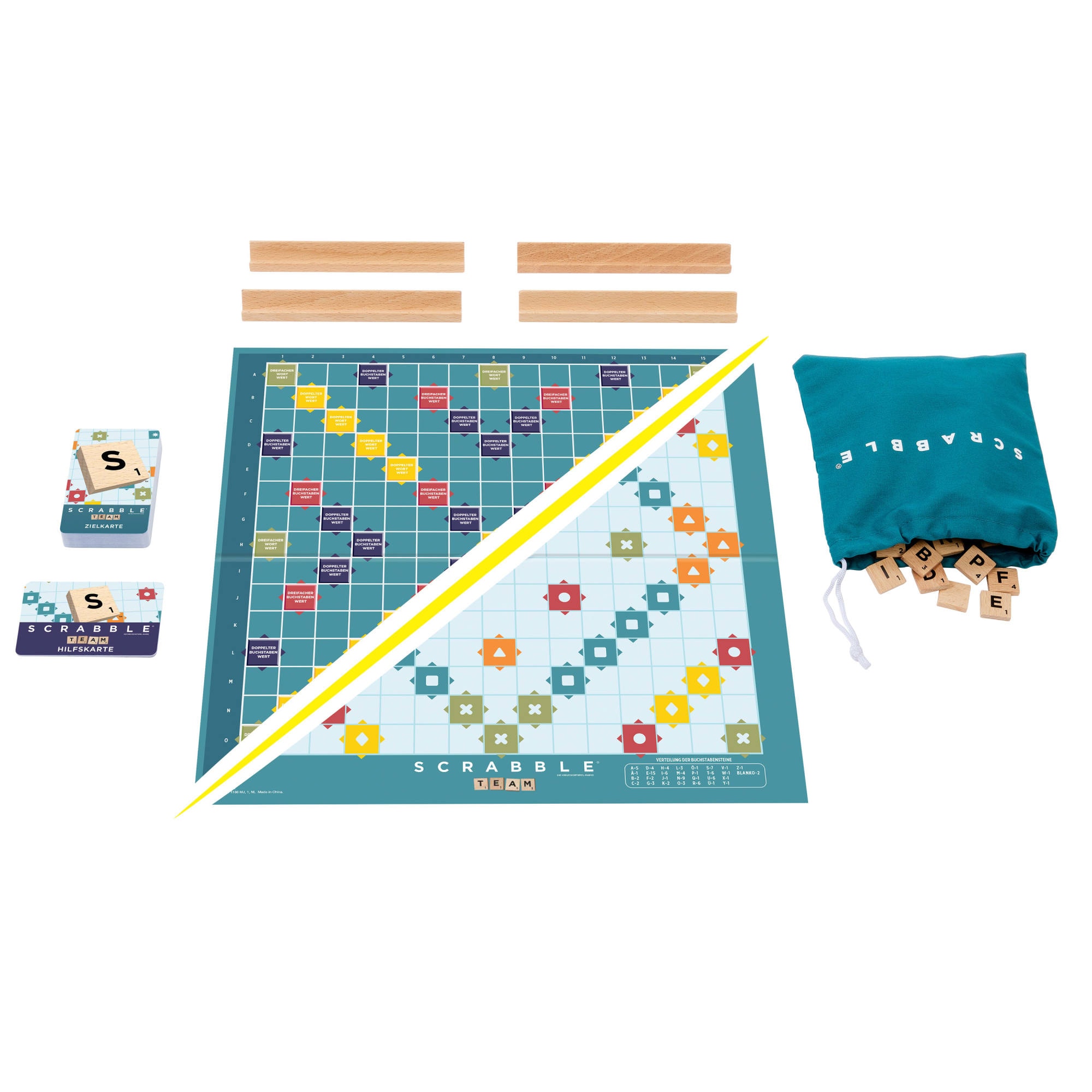Mattel games Spiel »Scrabble Original Holz “2 in 1”«