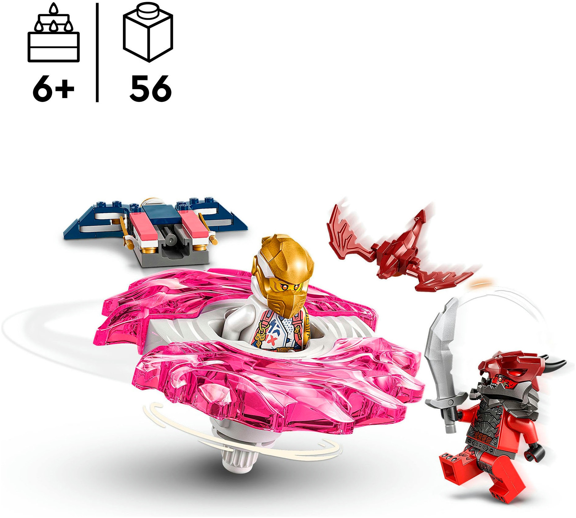 LEGO® Konstruktionsspielsteine »Soras Drachen-Spinjitzu-Spinner (71824), LEGO Ninjago«, (56 St.), Made in Europe