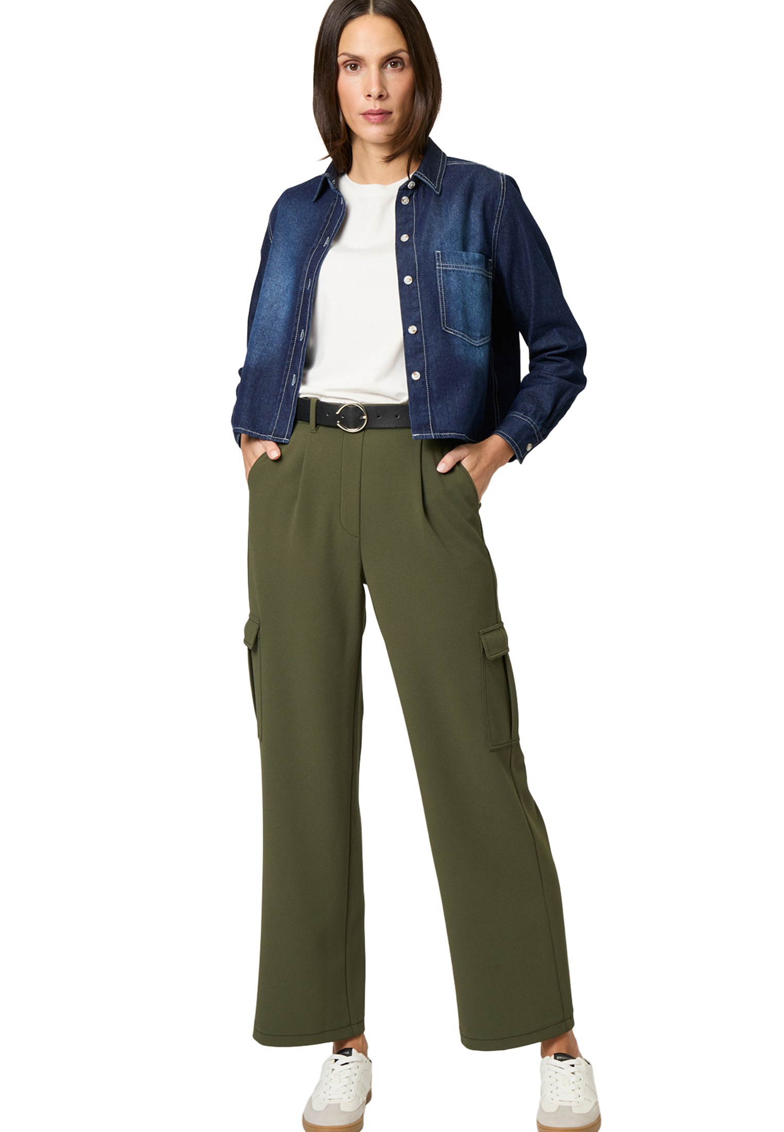 Zero Jeansbluse »Jeansbluse mit Knopfleiste«