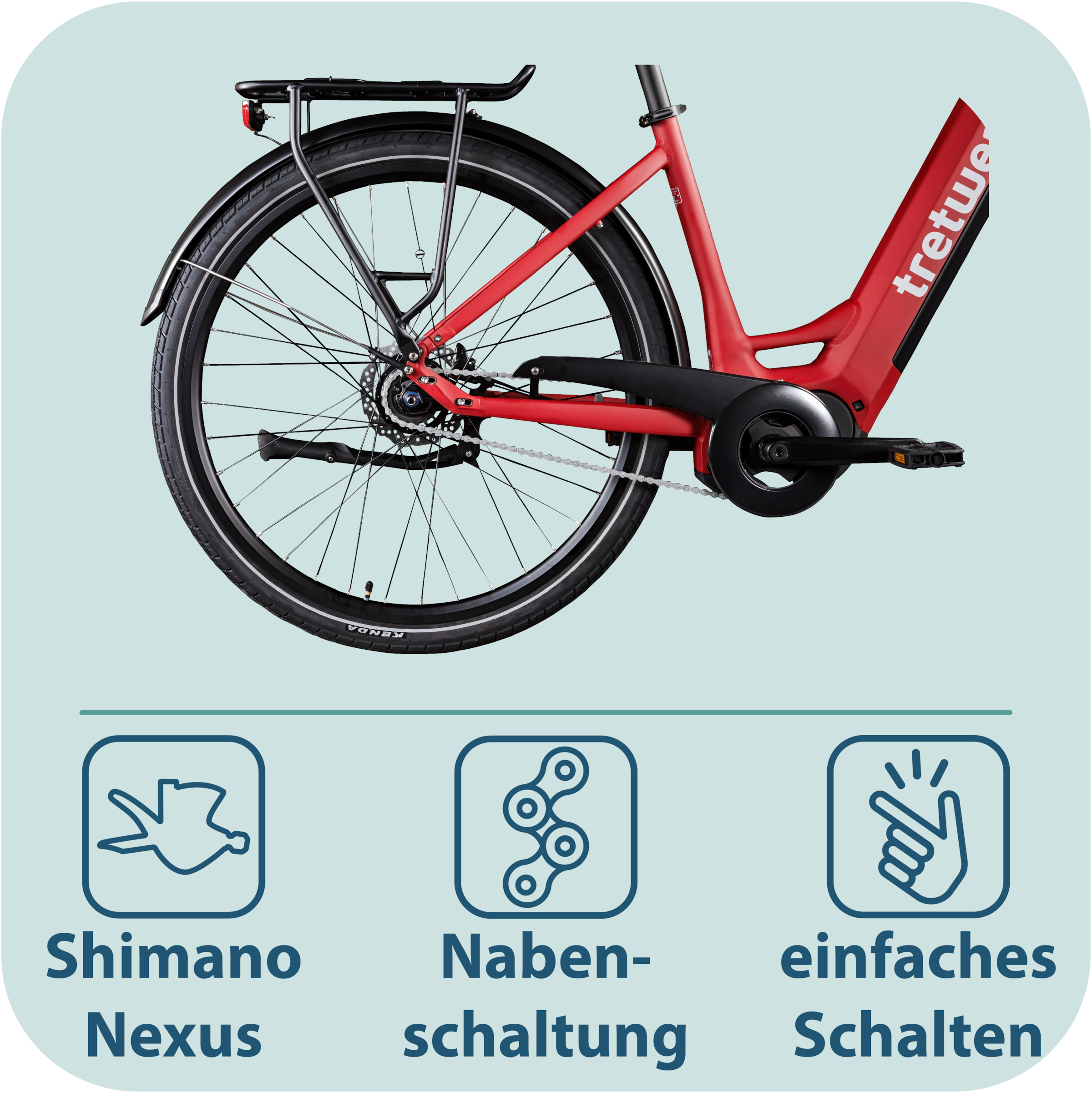 Tretwerk »Amber Nexus« 8 Gang Nabenschaltung Mittelmotor 250 W Tretwerk Amber Nexus E Bike Damen 28 Zoll Elektrofahrrad 155 - 185cm