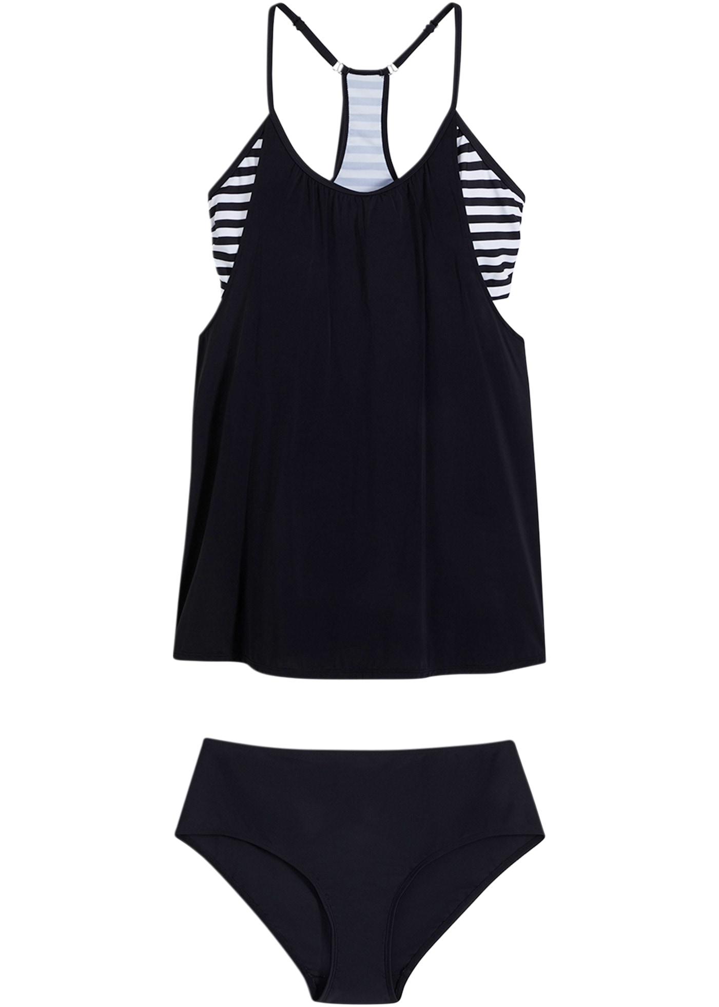 bonprix Tankini »Long-Tankini (2-tlg. Set) im Lagenlook« Set, 2 Stk. zweiteiliges Set, Lagenlook, bequeme Passform