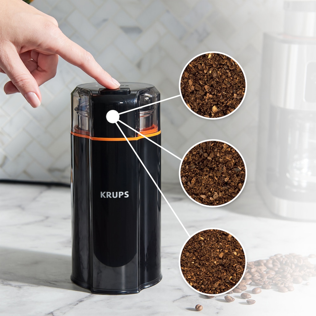 Krups Kaffeemühle »GX3328 Silent Vortex«, 175 W, Schlagmesser, 90 g Bohnenbehälter