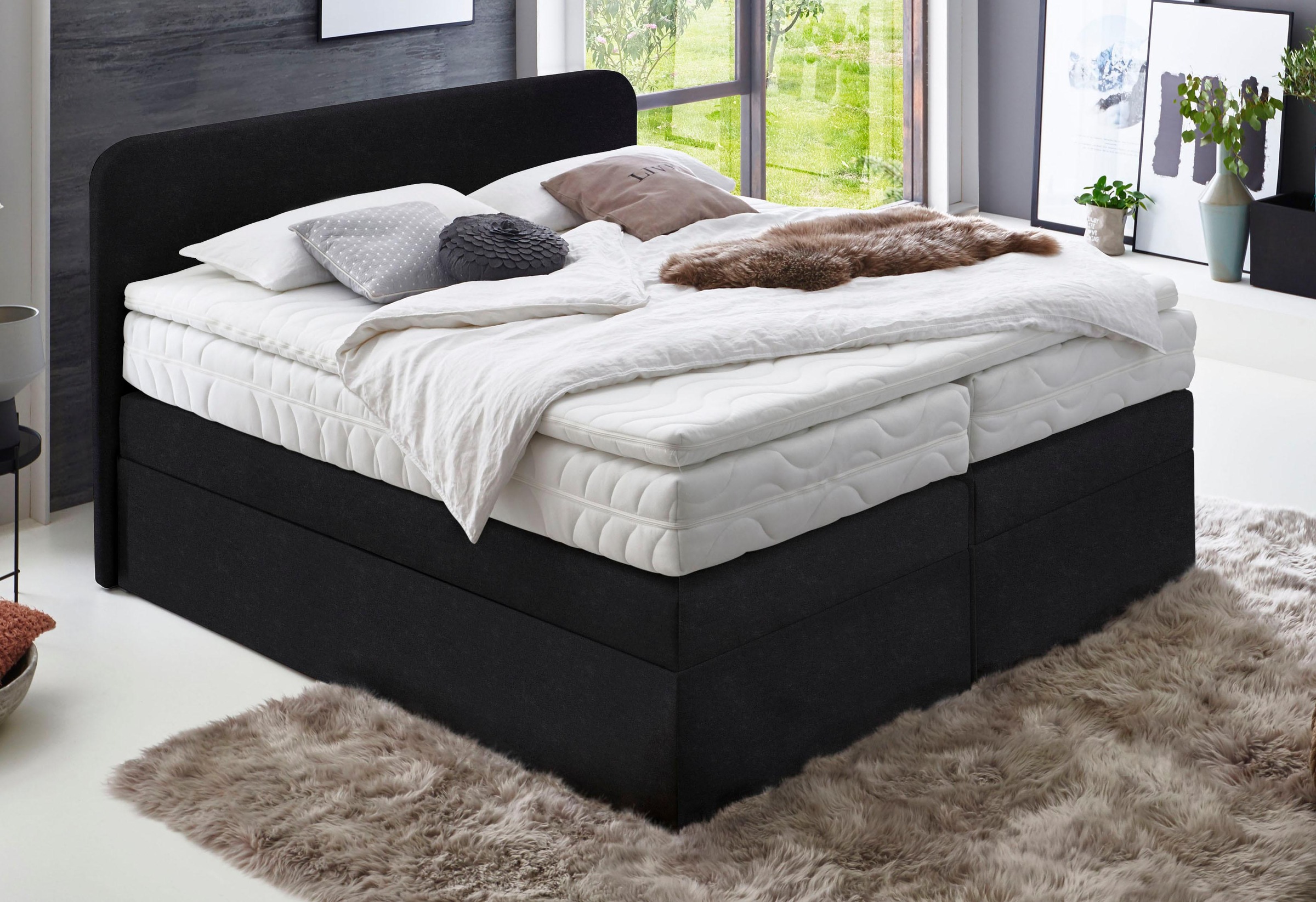 Westfalia Schlafkomfort Boxspringbett, wahlweise mit Bettkasten und 2 Matratzenqualitäten