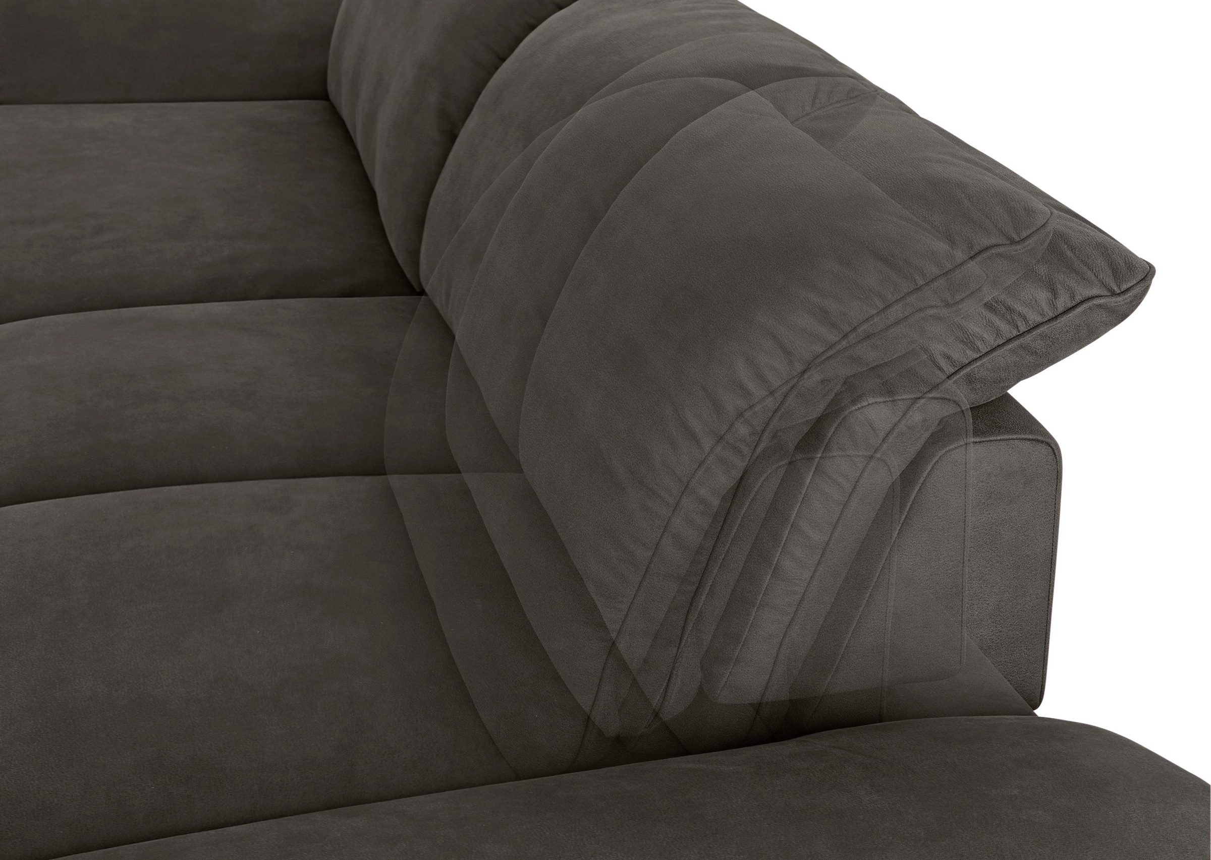 W.SCHILLIG Ecksofa »enjoy&MORE, Designsofa, elegant und bequem, L-Form«, mit Sitztiefenverstellung, Füße Chrom glänzend, Breite 310 cm