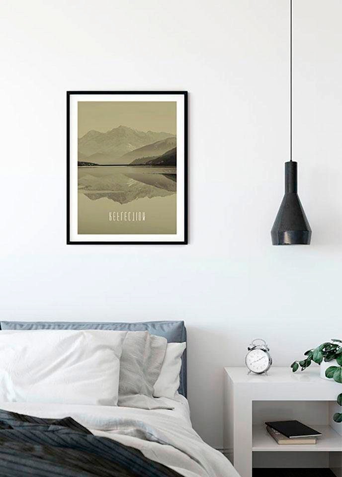Komar Bild »Word Lake Reflection Sand«, Natur, (1 St.), Wandbild zur Dekoration - ohne Rahmen