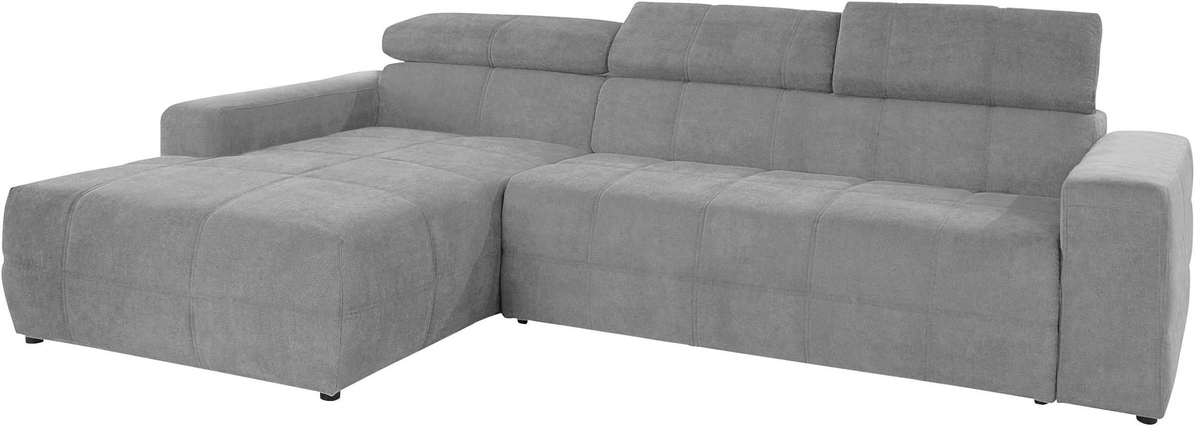DOMO collection Ecksofa »Brandon große Ausführung B/T/H: 289/177/80 cm, auch in Leder und Cord«, mit Kopfteilverstellung, wahlweise Sitztiefenverstellung, L-Form