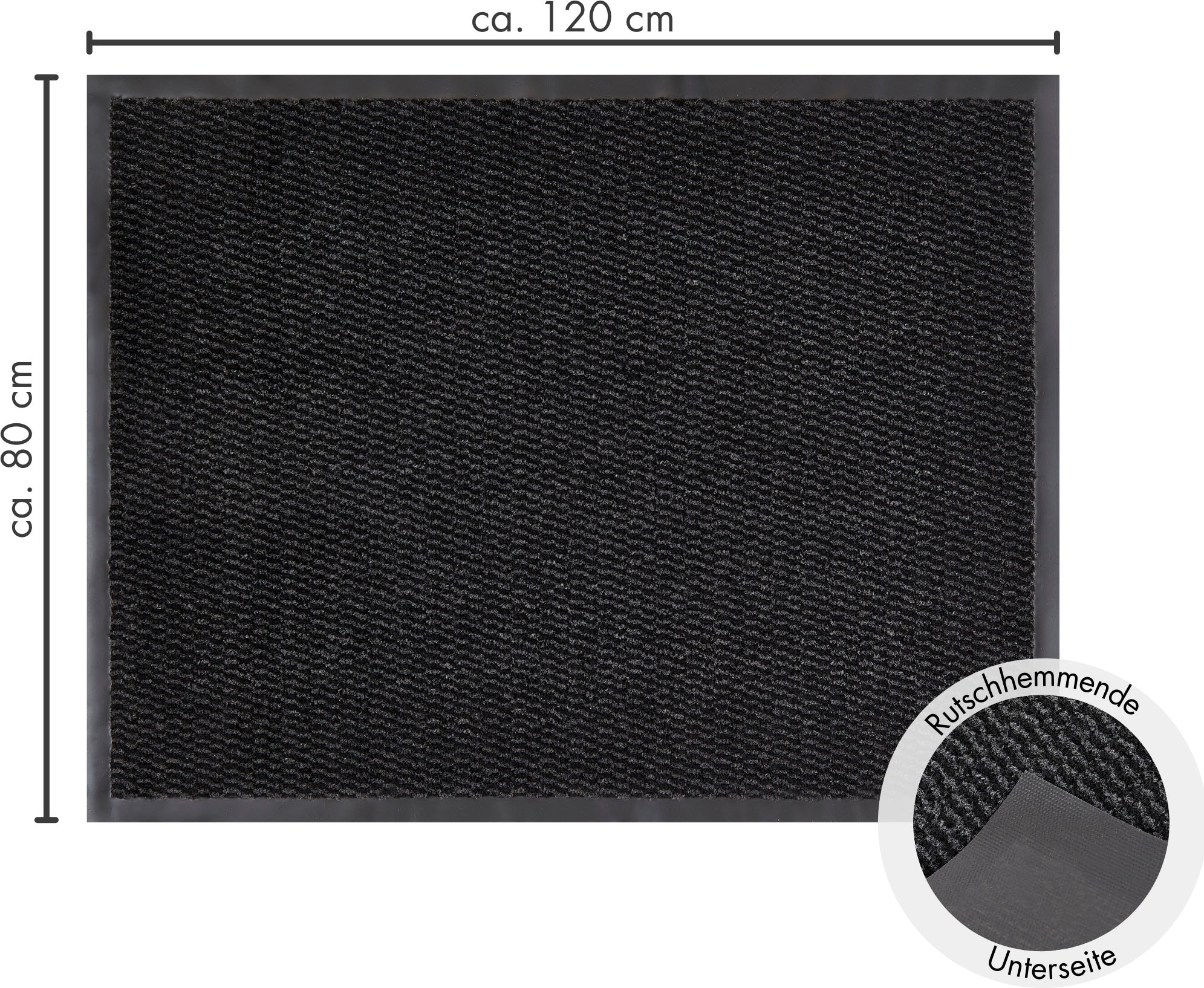 Andiamo Fußmatte »Easy, Made in Netherlands«, rechteckig, 5 mm Höhe, Schmutzfangmatte, rutschhemmend, Innen- und überdachten Außenbereich