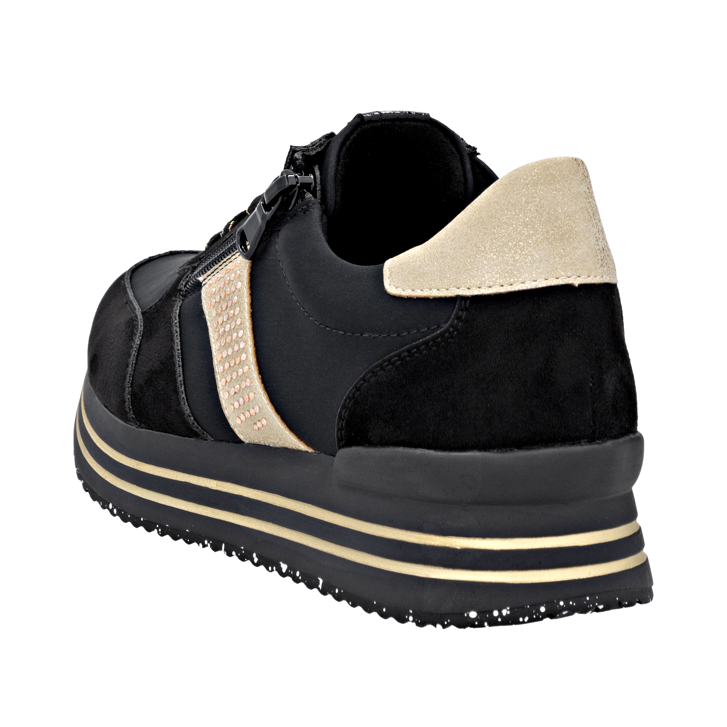 Remonte Sneaker  Schnürschuh, Halbschuh, Plateausneaker mit Schmucksteinchen