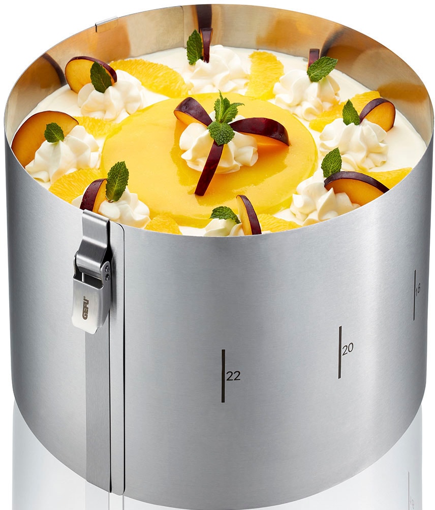 GEFU Backrahmen »TONDO CLIP« patentierter Sicherungsclip fixiert den Ring auf der gewünschten Größe