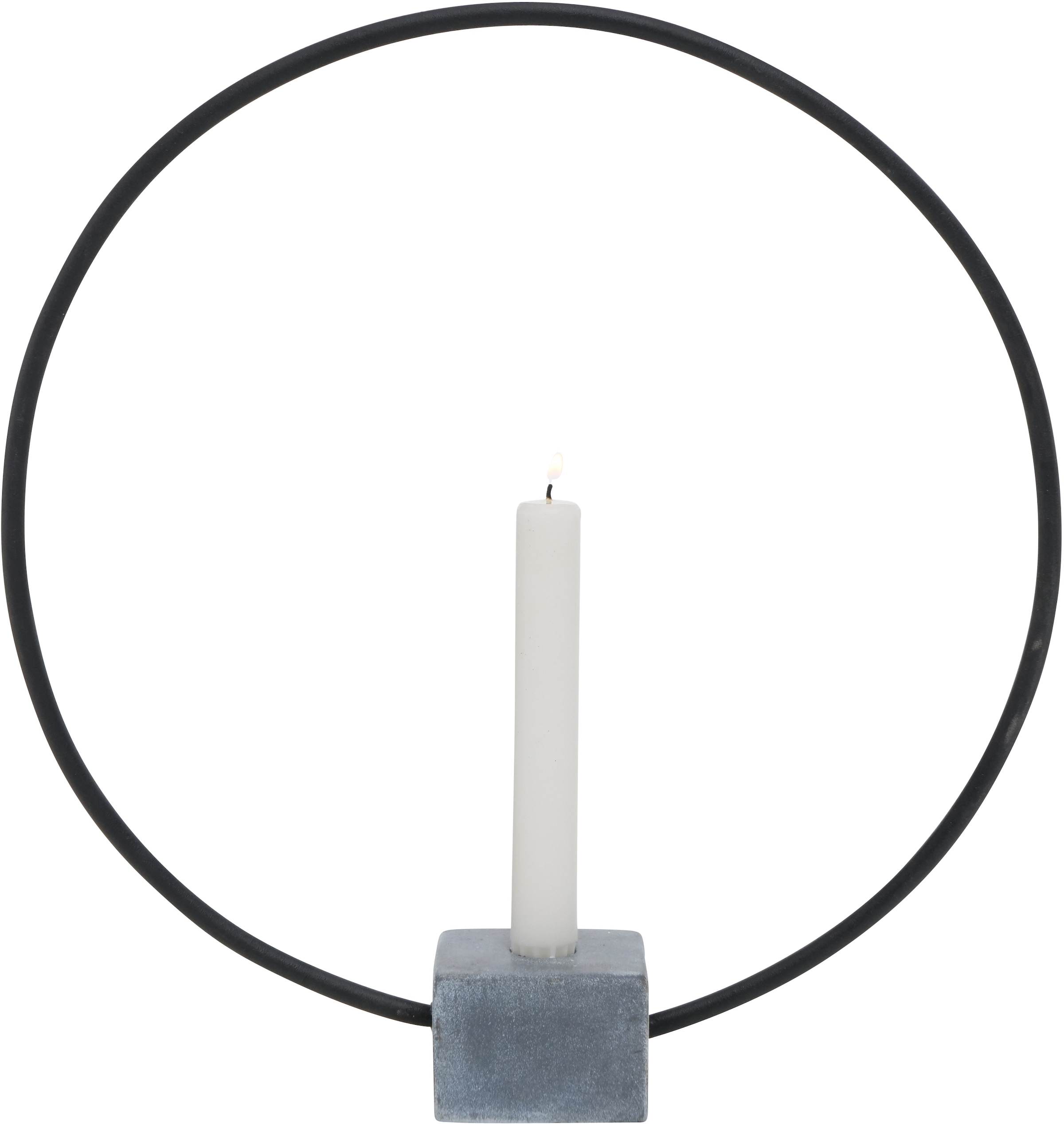 BOLTZE Kerzenhalter »Congo«, rund, mit Sockel in Beton-Optik bequem kaufen