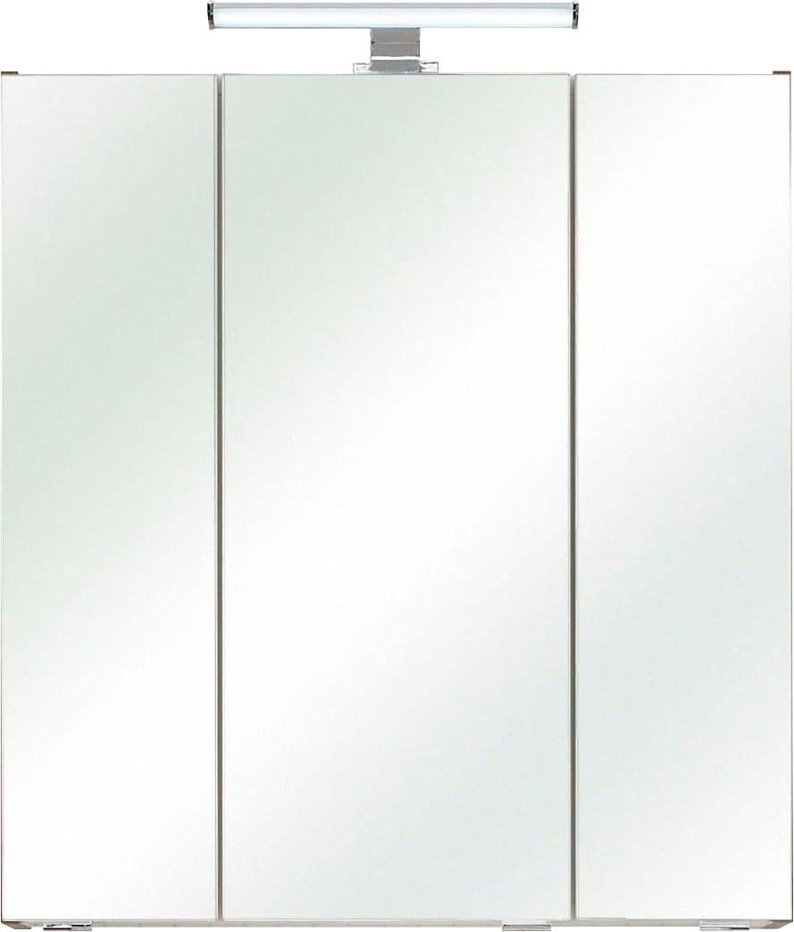 PELIPAL Spiegelschrank »Quickset«, Breite 65 cm, 3-türig, LED-Beleuchtung,  Schalter-/Steckdosenbox online kaufen | mit 3 Jahren XXL Garantie