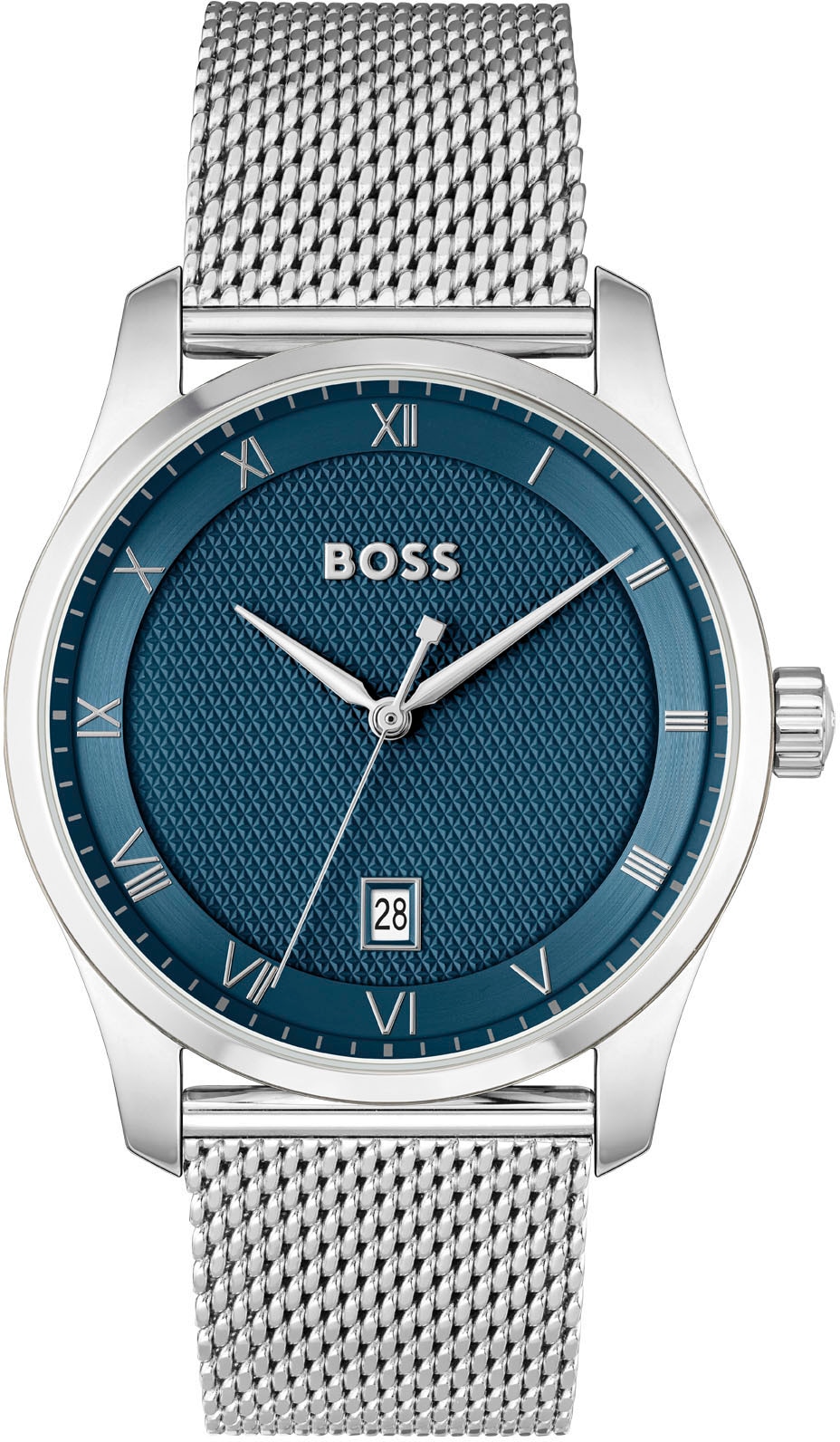 BOSS Quarzuhr »PRINCIPLE«, Herrenuhr, Armbanduhr, Datum, Edelstahlarmband