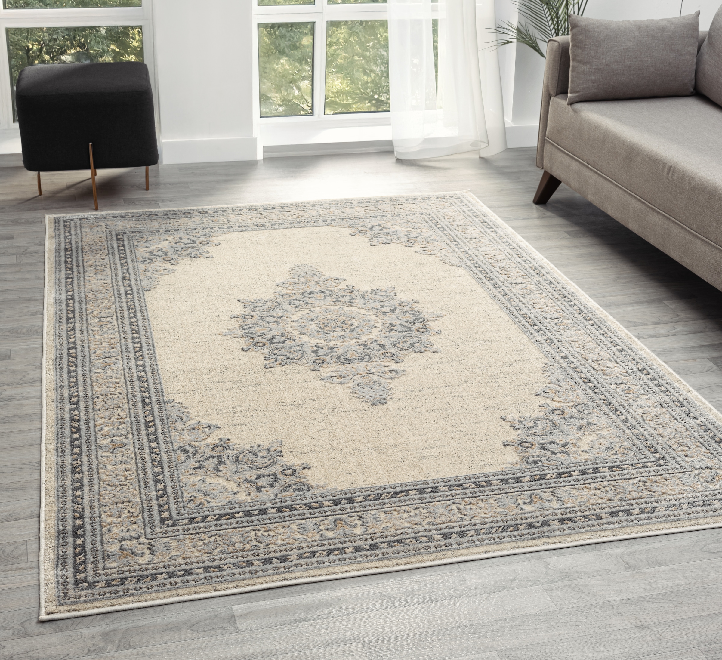 OTTO home Teppich »Banli, Vintage-Look, Orient-Optik« rechteckig 9 mm Höhe dezenter Glanz, Schrumpf-Garn-Effekt, Wohnzimmer, Schlafzimmer