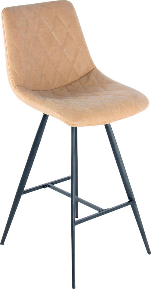 Kayoom Hochstuhl »Barstuhl Frances 425 2er-Set, stilvoller Retro-Look Barhocker«, (Set), 2 St., pflegeleicht, bequem, attraktive Lederoptik, stilvoller Retro-Look