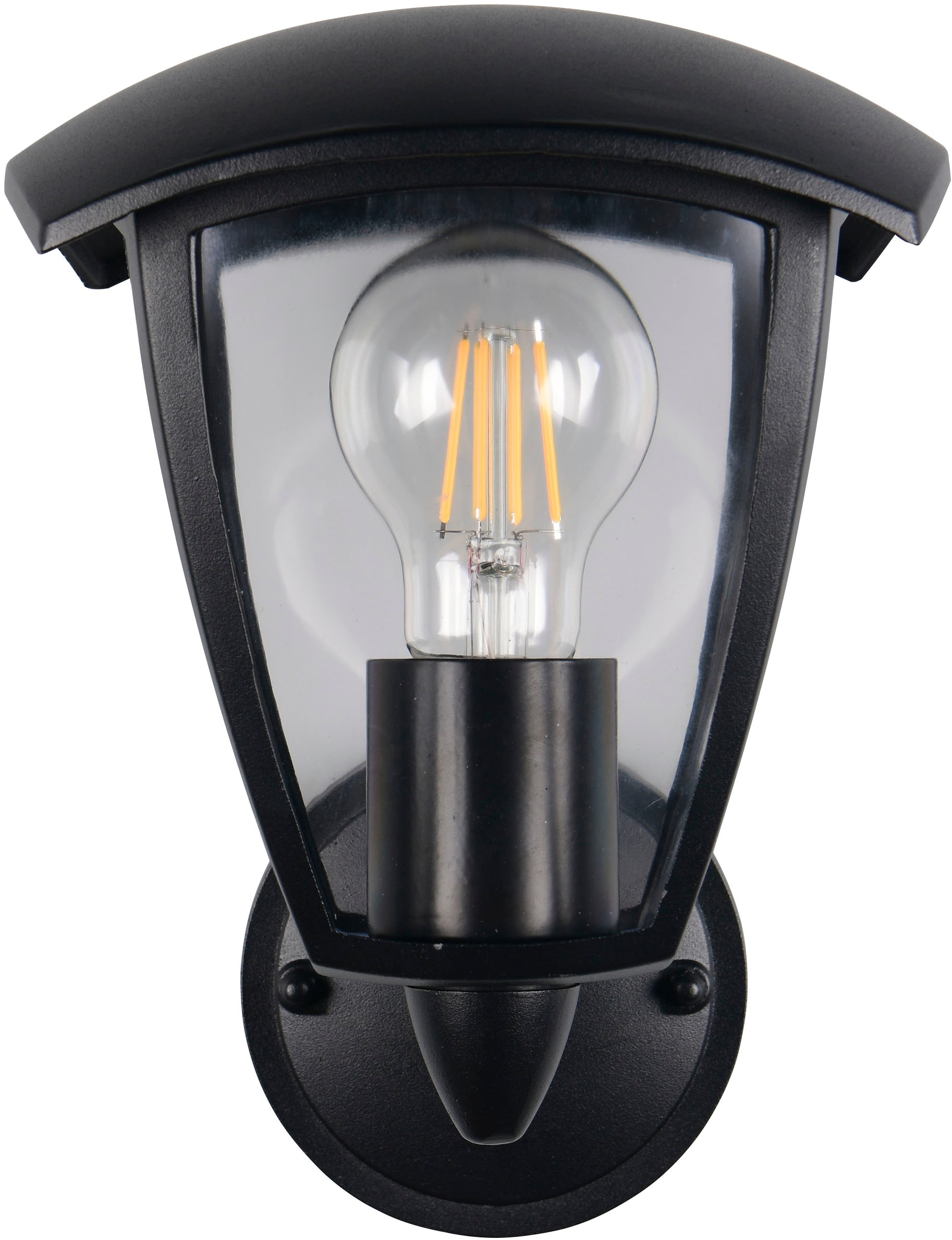 TRIO Leuchten Außen-Wandleuchte »VENTA, Laterne Hauswand Fassadenbeleuchtung, exkl 1x E27 max 10W, IP44« E27 1 Stk. warmweiß - kaltweiß Wandlampe Laternen-Optik, aufwärts gerichtet, Schirm Kunststoff