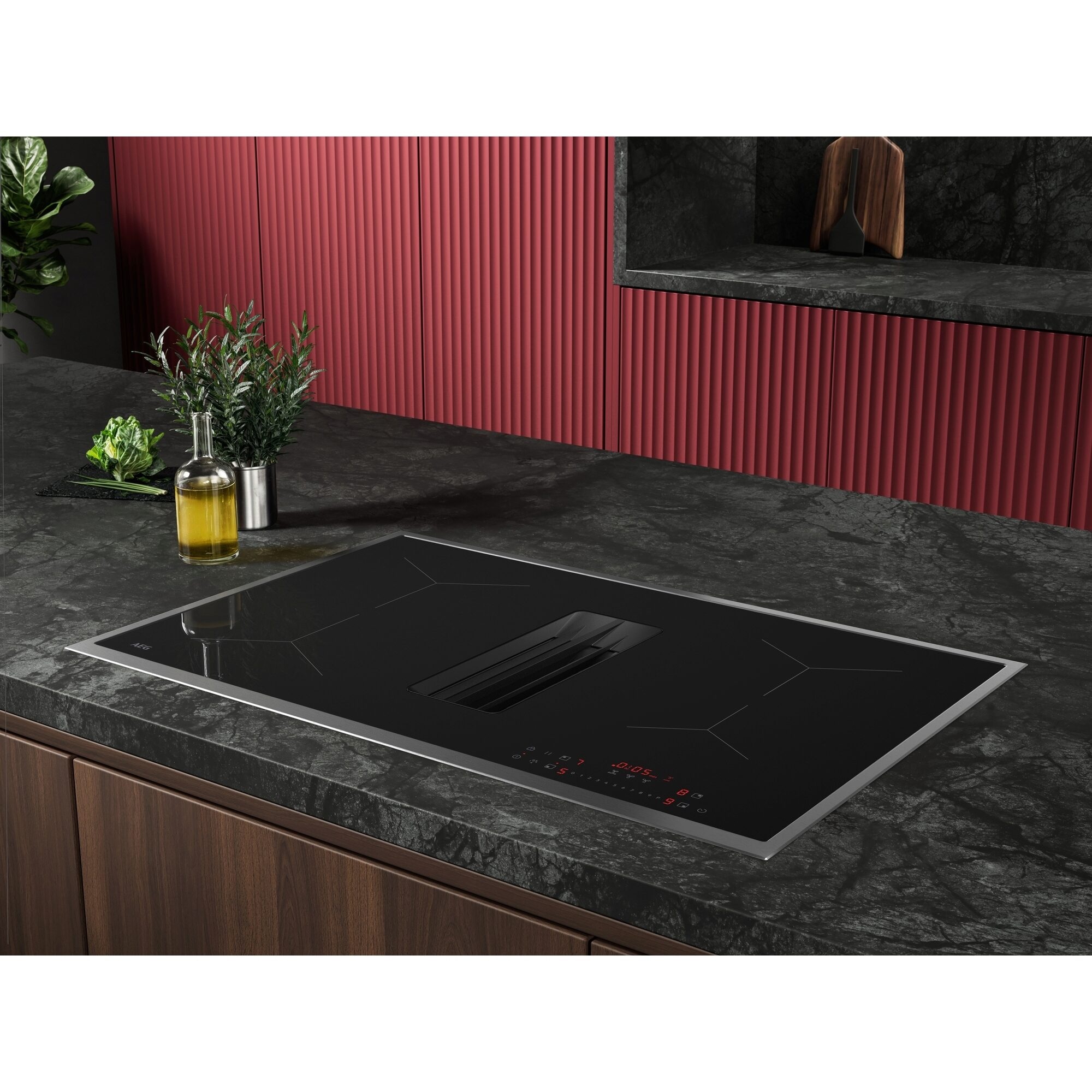 AEG Kochfeld mit Dunstabzug »TT84CA0FRB« Induktionskochen mit integr. Dunstabzug: frische Luft, Made in Germany