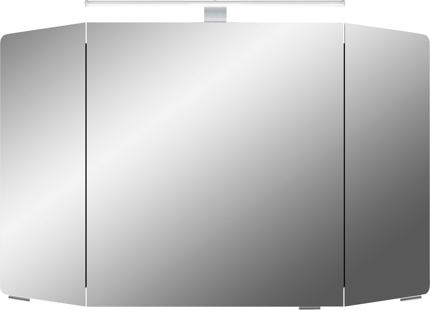 Saphir Badezimmer-Set »Cassca Sprint 4-teilig Mineralmarmor-Waschtisch mit LED-Spiegelschrank«, (5 St.), Midischrank, Unterschrank, inkl. Türdämpfer, 5 Türen, 5 Schubladen